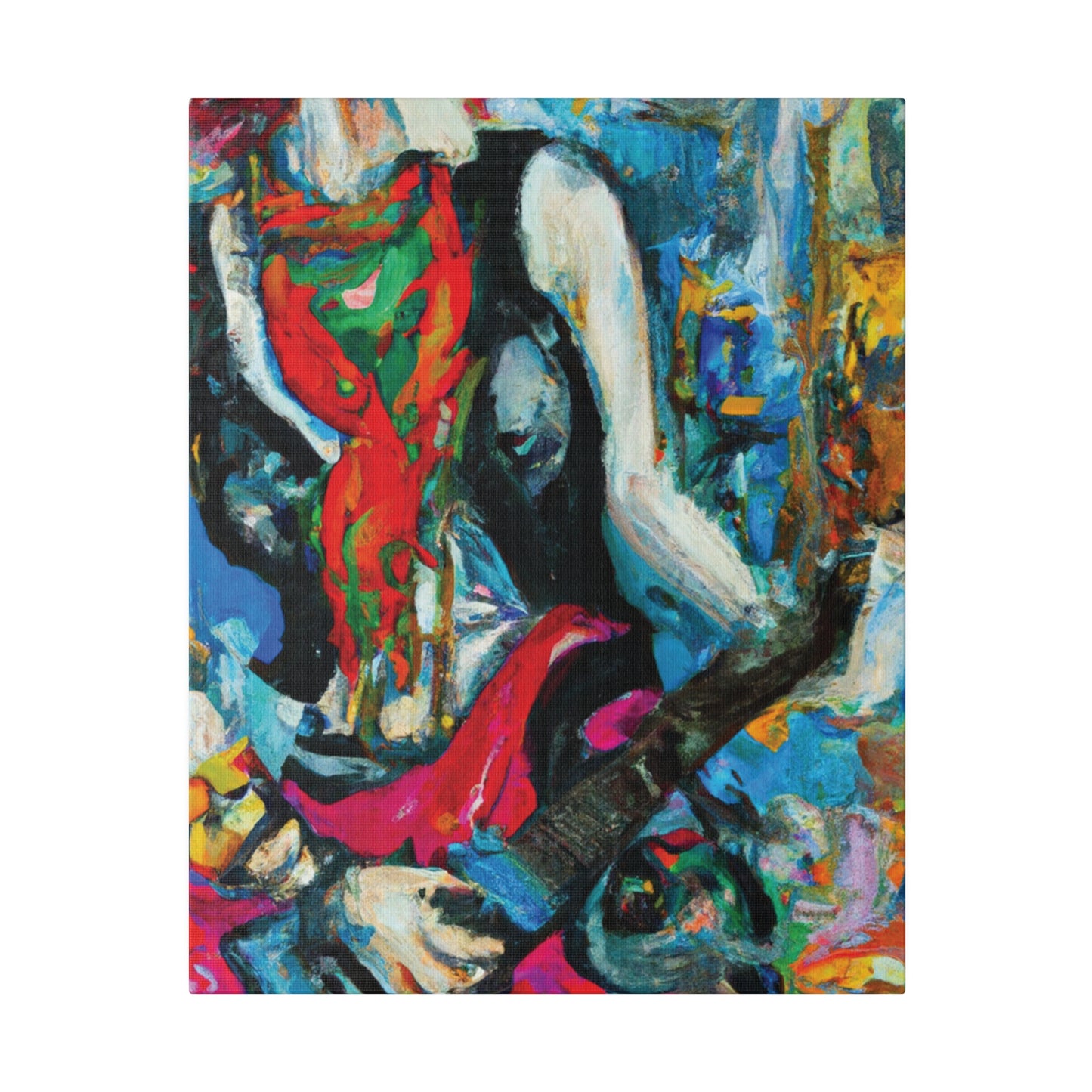 8722E - Rockstar Oil Painting Style Print | Poster | Home Decor | Wall Art | Music Art | Canvas