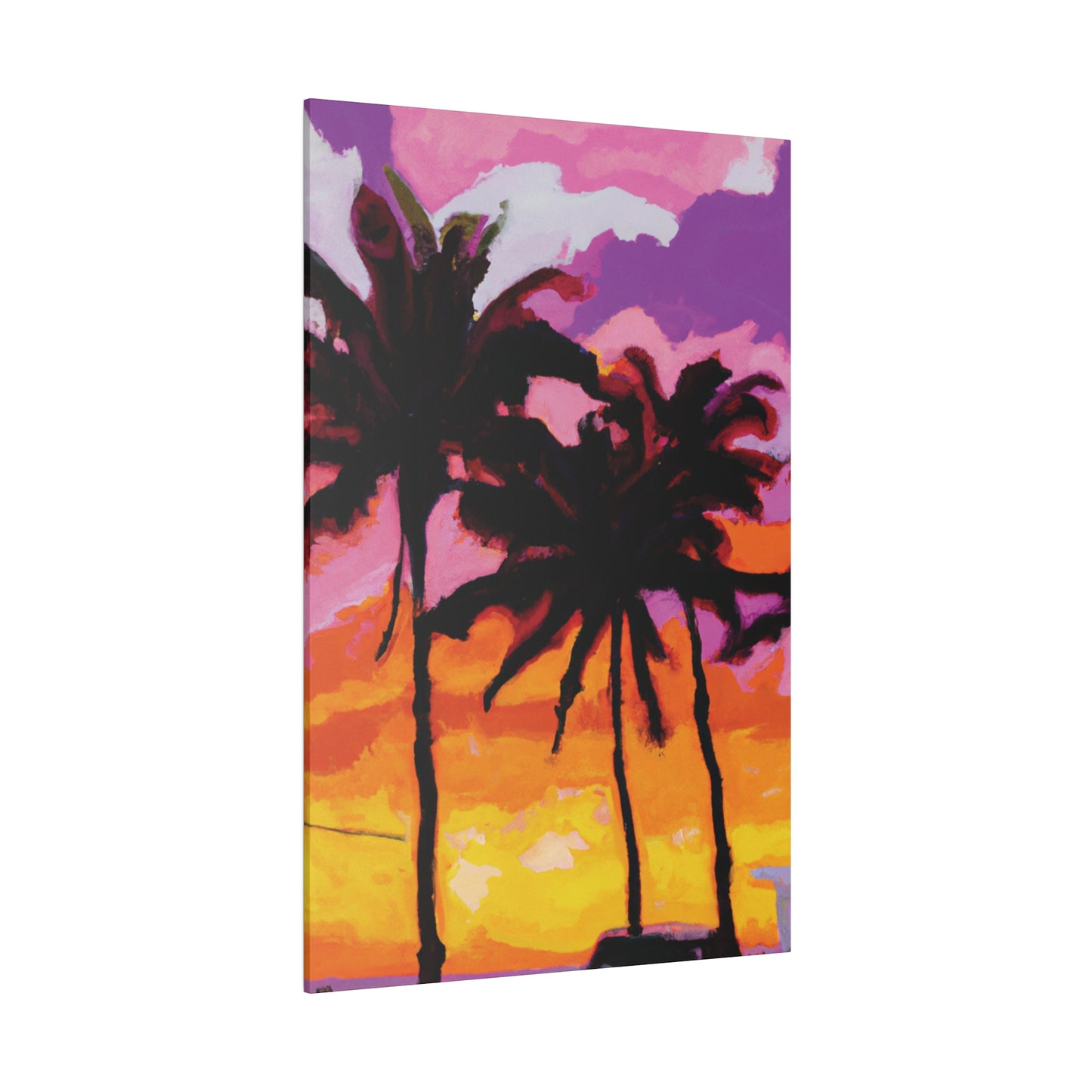 8367T - Miami Beach Sunset Painting Print | Miami | Beach | Sunset | Poster | Home Decor | Wall Art | Canvas