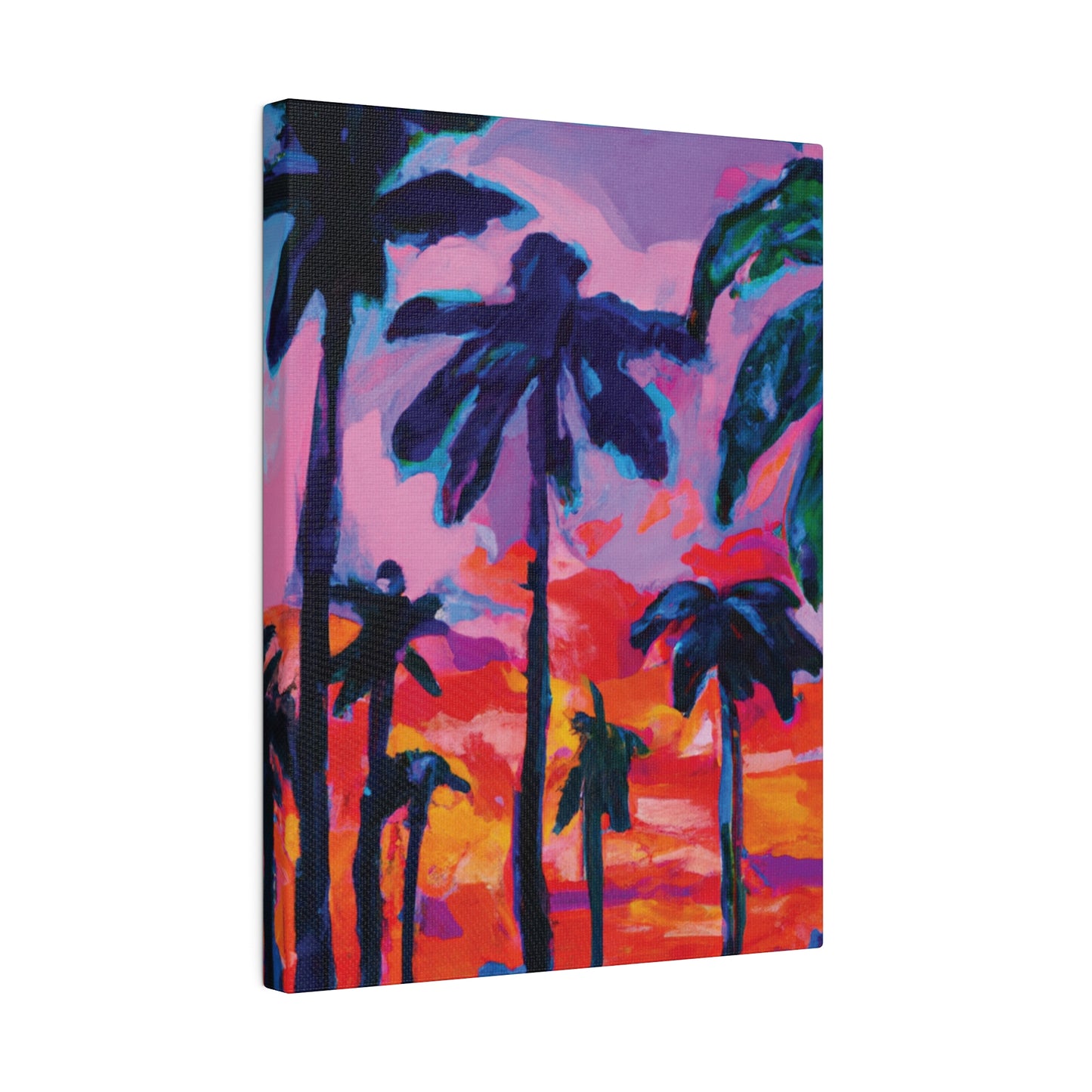 4754Q - Miami Beach Sunset Painting Print | Miami | Beach | Sunset | Poster | Home Decor | Wall Art | Canvas