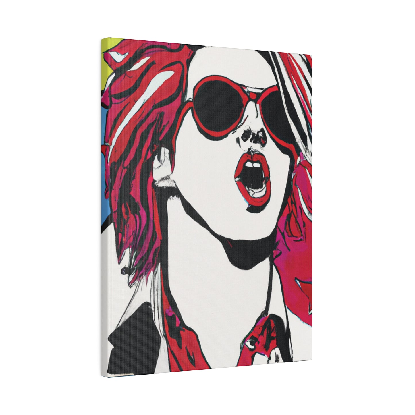 4390K - Rockstar Painting Print | Face | Abstract | Poster | Home Decor | Wall Art | Music Art | Canvas