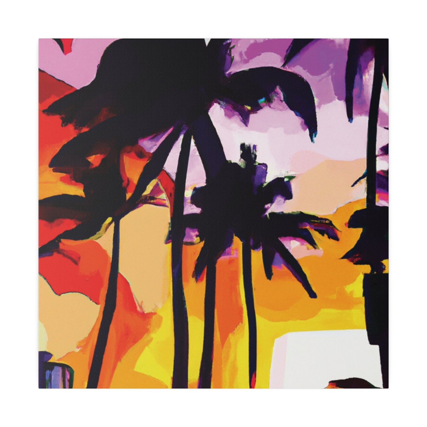 3987G - Miami Beach Sunset Painting Print | Miami | Beach | Sunset | Poster | Home Decor | Wall Art | Canvas