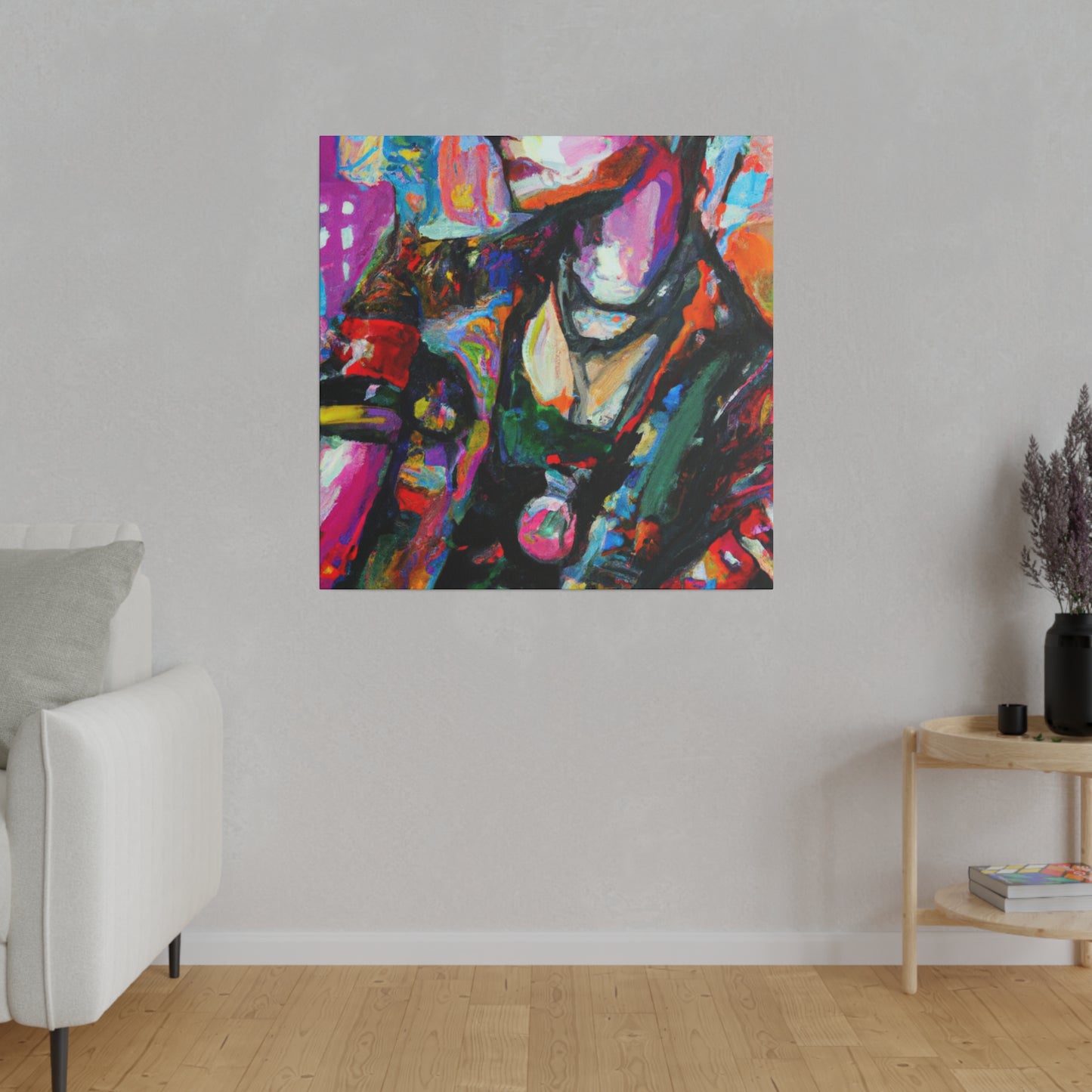 9392B - Rockstar Oil Painting Style Print | Poster | Home Decor | Wall Art | Music Art | Canvas