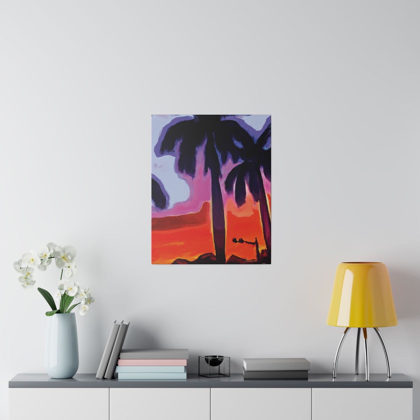 8187A - Miami Beach Sunset Painting Print | Miami | Beach | Sunset | Poster | Home Decor | Wall Art | Canvas