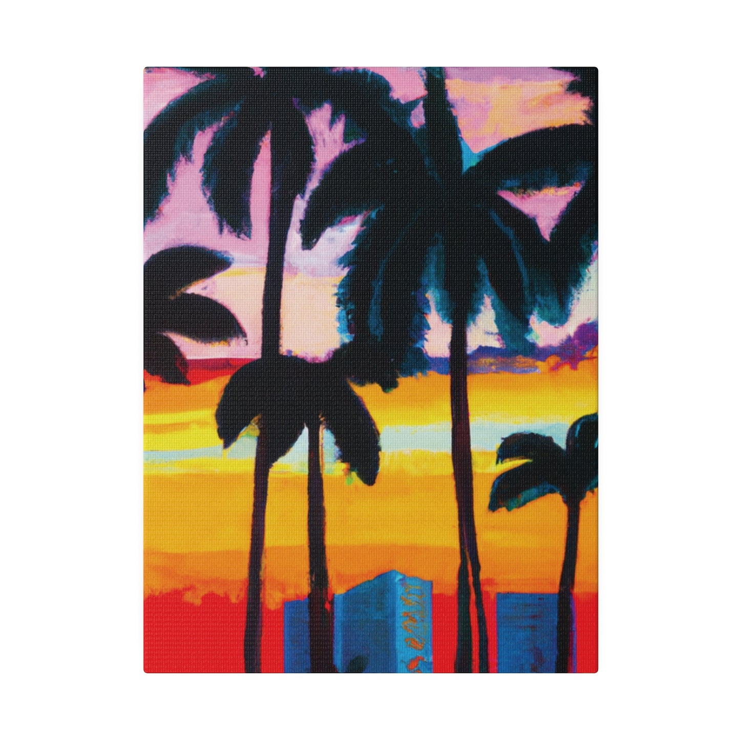 6891Y - Miami Beach Sunset Painting Print | Miami | Beach | Sunset | Poster | Home Decor | Wall Art | Canvas