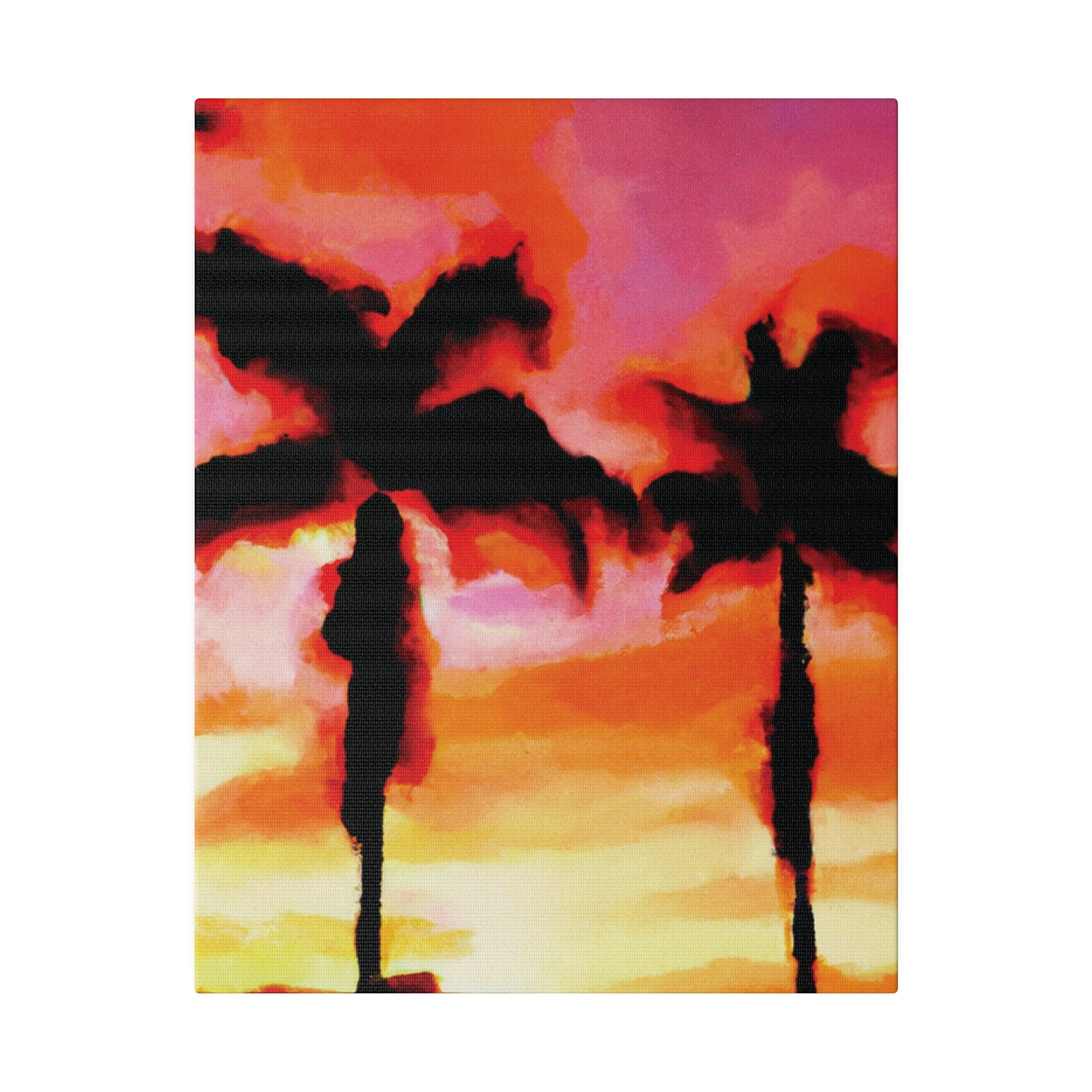 1413Q - Miami Beach Sunset Painting Print | Miami | Beach | Sunset | Poster | Home Decor | Wall Art | Canvas