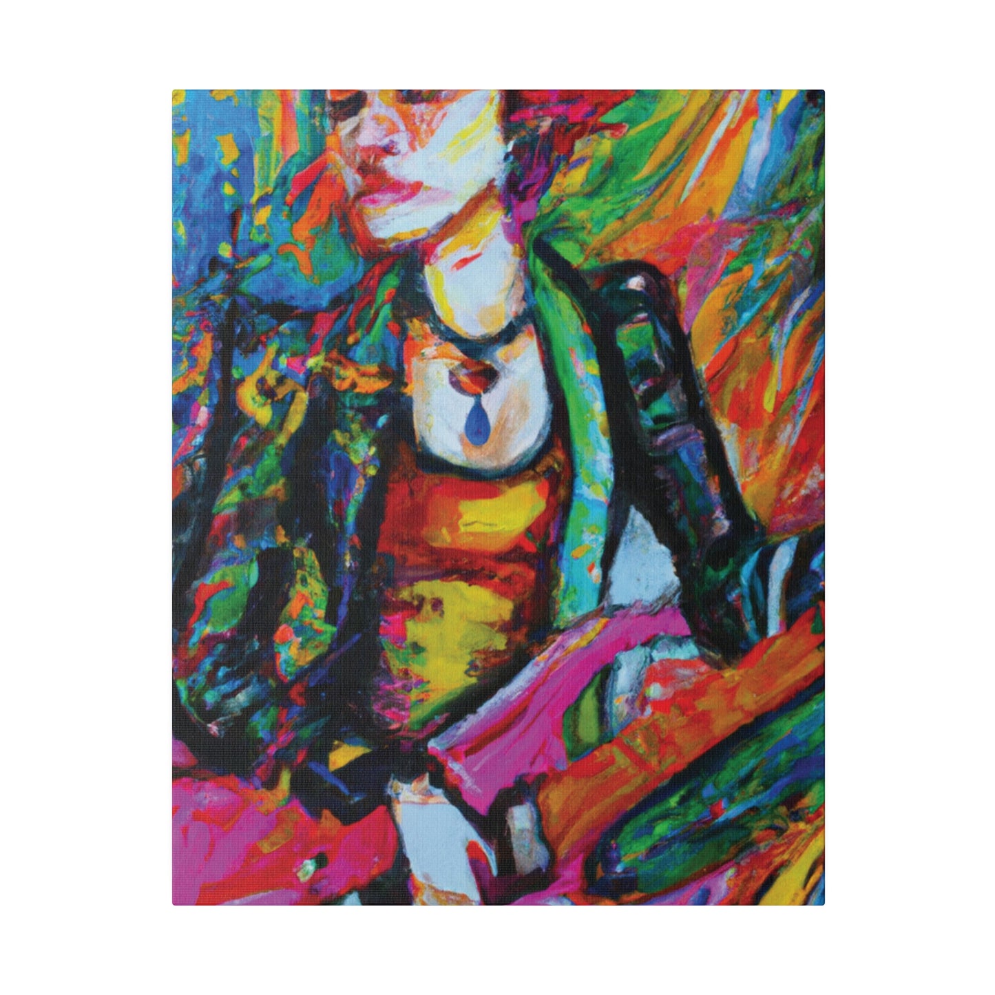 8293B - Rockstar Oil Painting Style Print | Poster | Home Decor | Wall Art | Music Art | Canvas