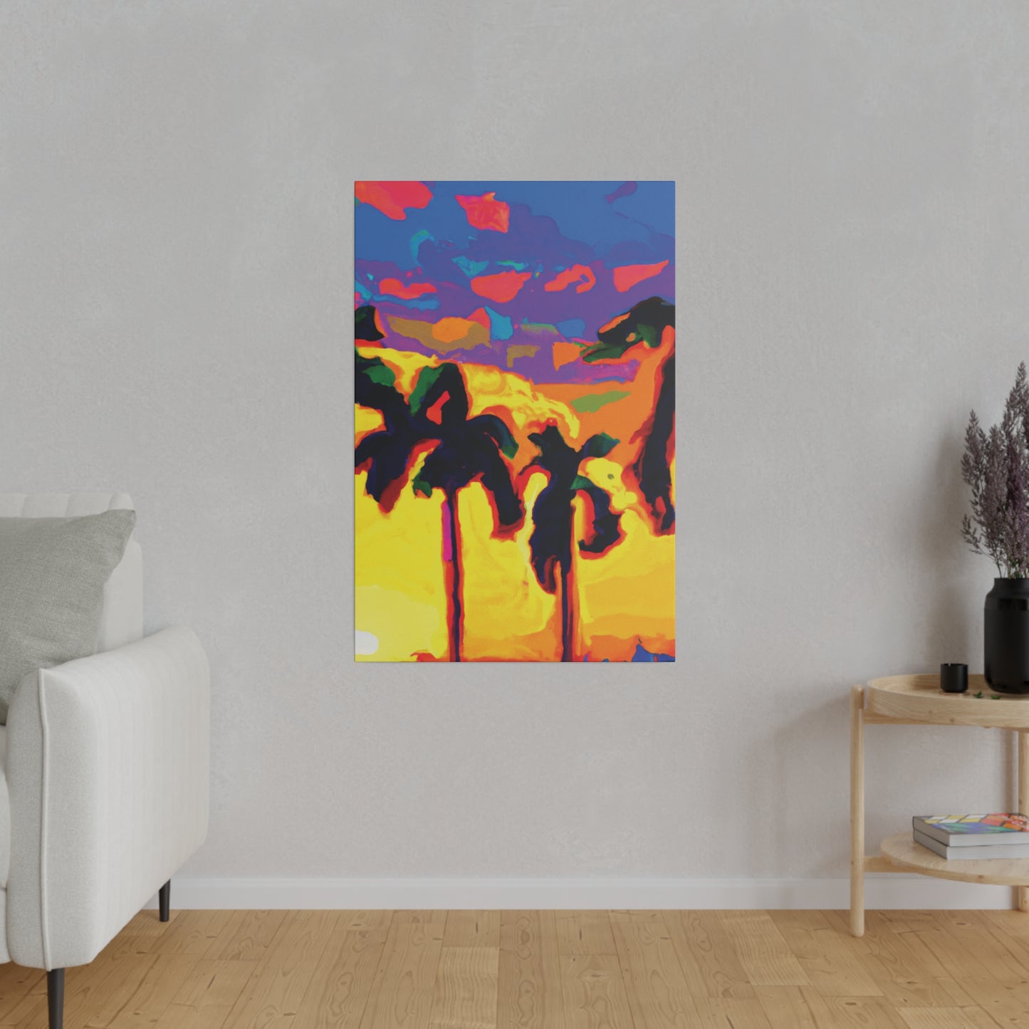 7121s - Miami Beach Sunset Painting Print | Miami | Beach | Sunset | Poster | Home Decor | Wall Art | Canvas