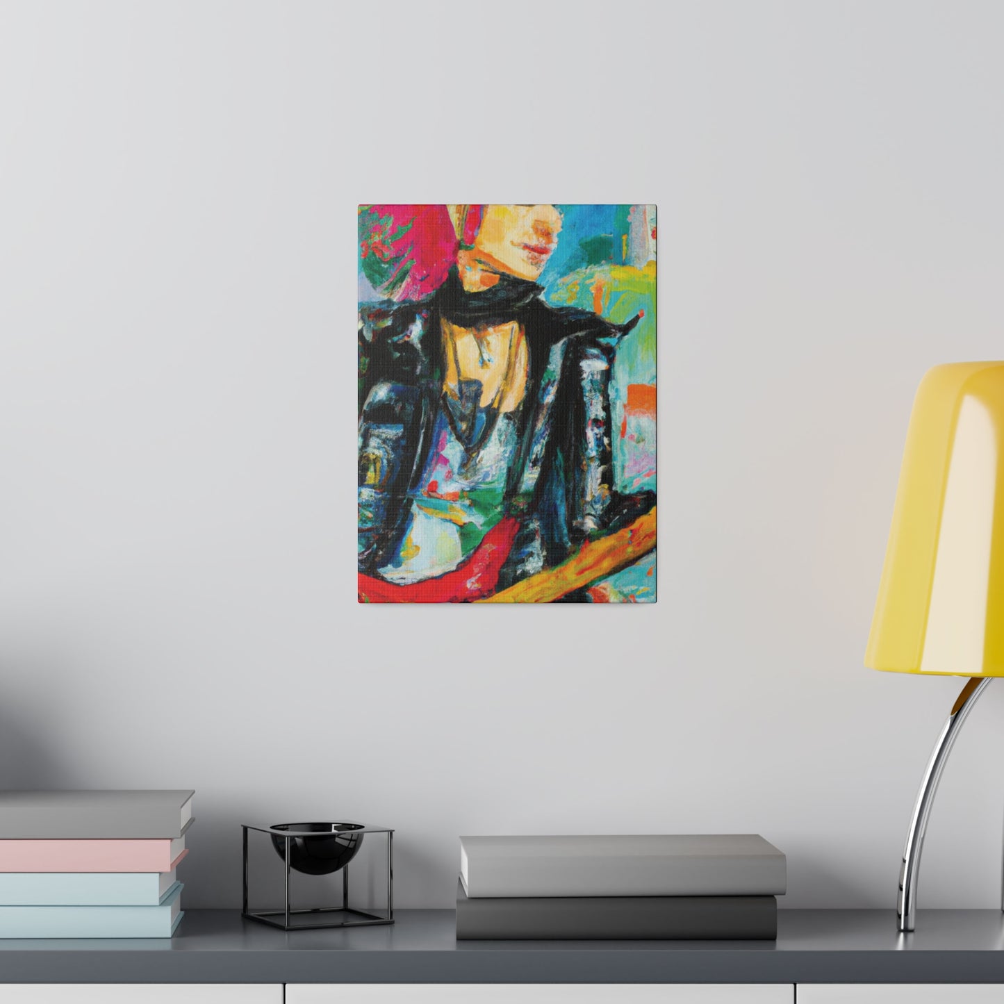 9554L - Rockstar Oil Painting Style Print | Poster | Home Decor | Wall Art | Music Art | Canvas