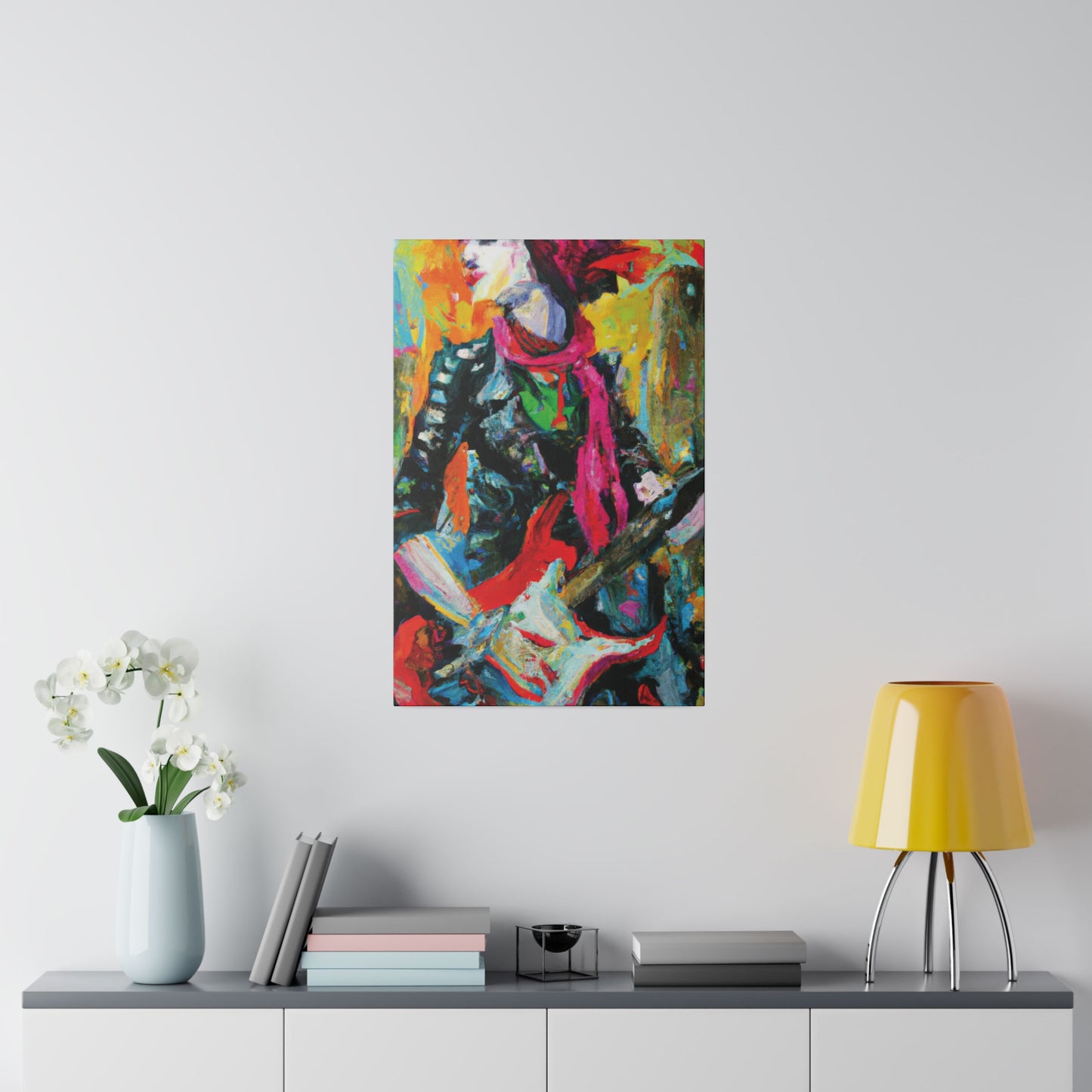 8579X - Rockstar Oil Painting Style Print | Poster | Home Decor | Wall Art | Music Art | Canvas