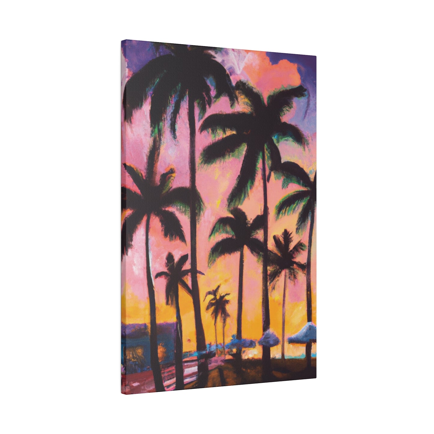 7524X - Miami Beach Sunset Painting Print | Miami | Beach | Sunset | Poster | Home Decor | Wall Art | Canvas