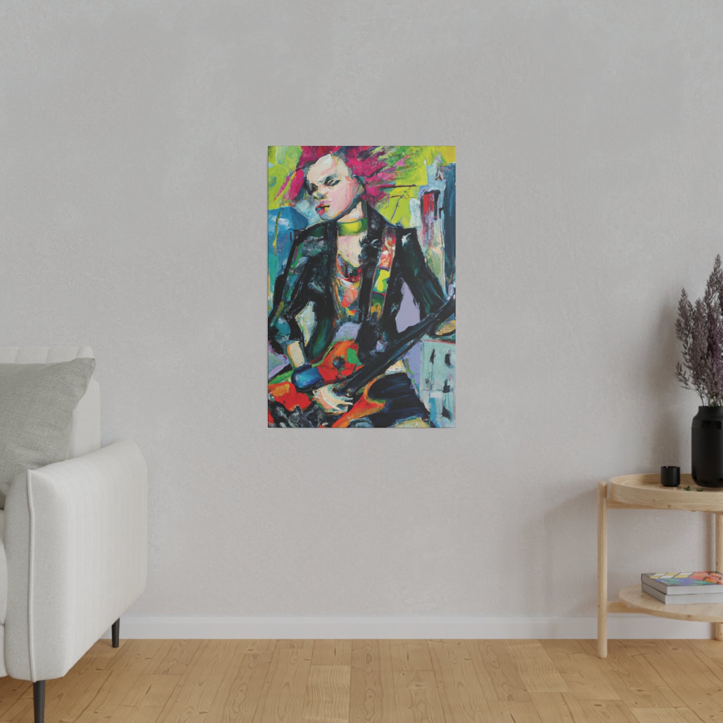 7258Y - Rockstar Oil Painting Style Print | Poster | Home Decor | Wall Art | Music Art | Canvas