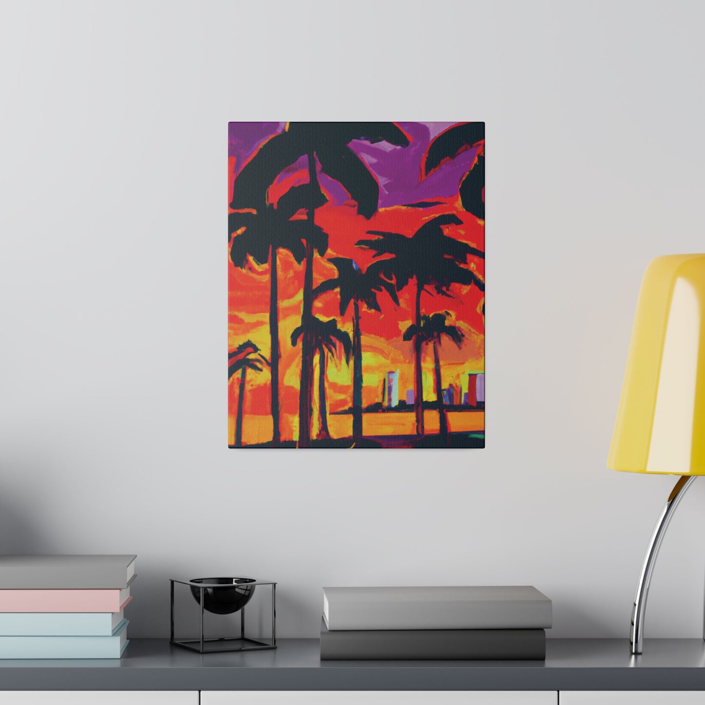 3128K - Miami Beach Sunset Painting Print | Miami | Beach | Sunset | Poster | Home Decor | Wall Art | Canvas