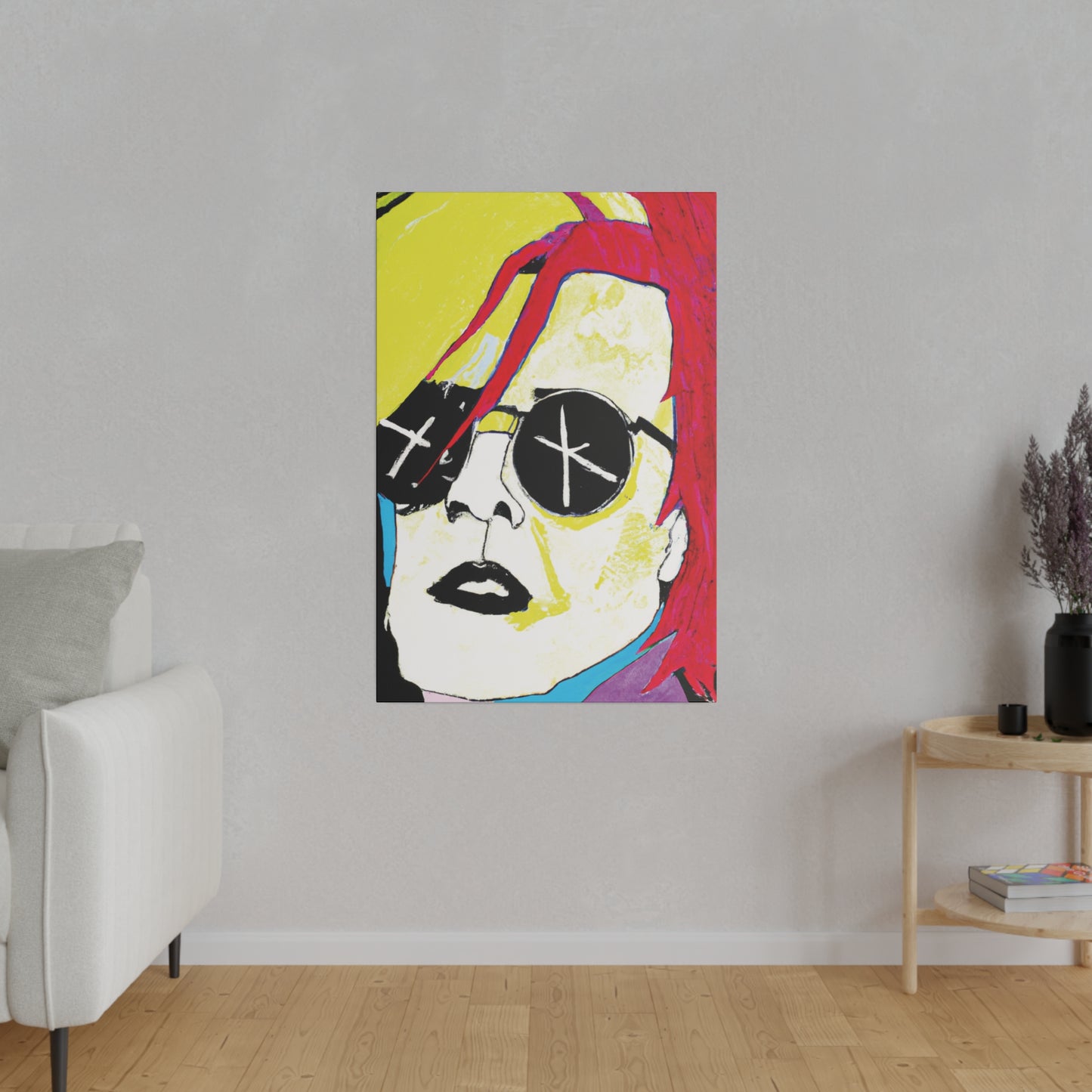 4152P - Rockstar Painting Print | Face | Abstract | Poster | Home Decor | Wall Art | Music Art | Canvas