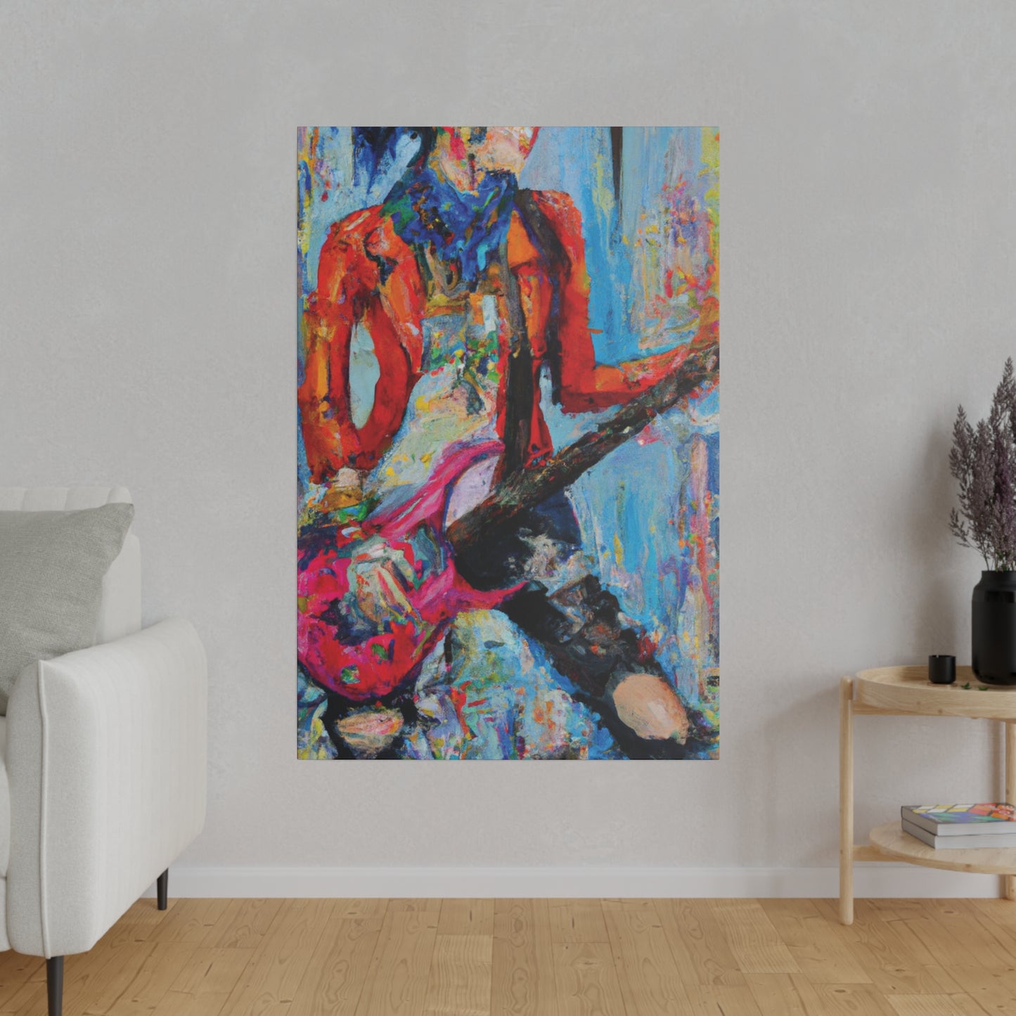 3189X - Rockstar Oil Painting Style Print | Poster | Home Decor | Wall Art | Music Art | Canvas