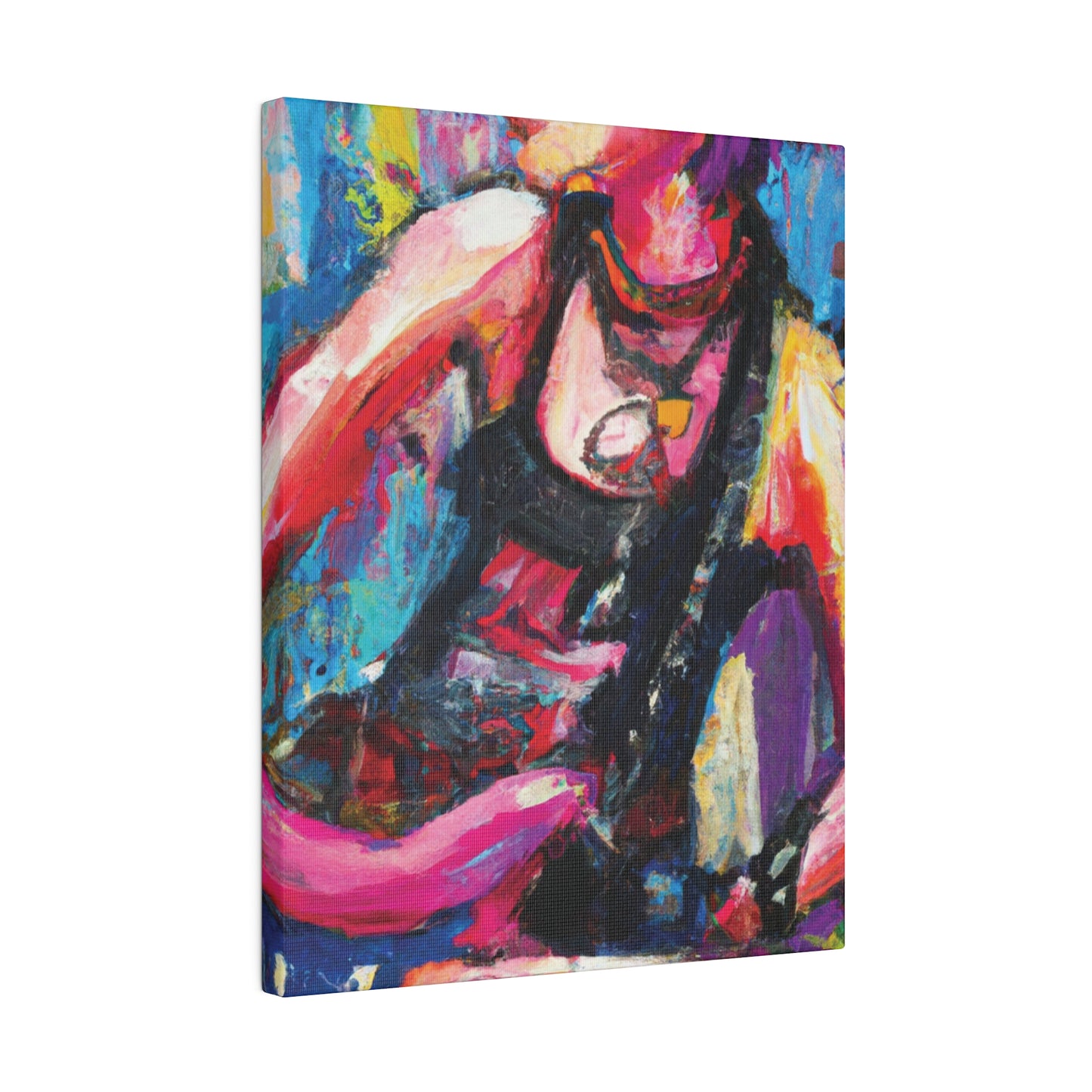 7793Y - Rockstar Oil Painting Style Print | Poster | Home Decor | Wall Art | Music Art | Canvas