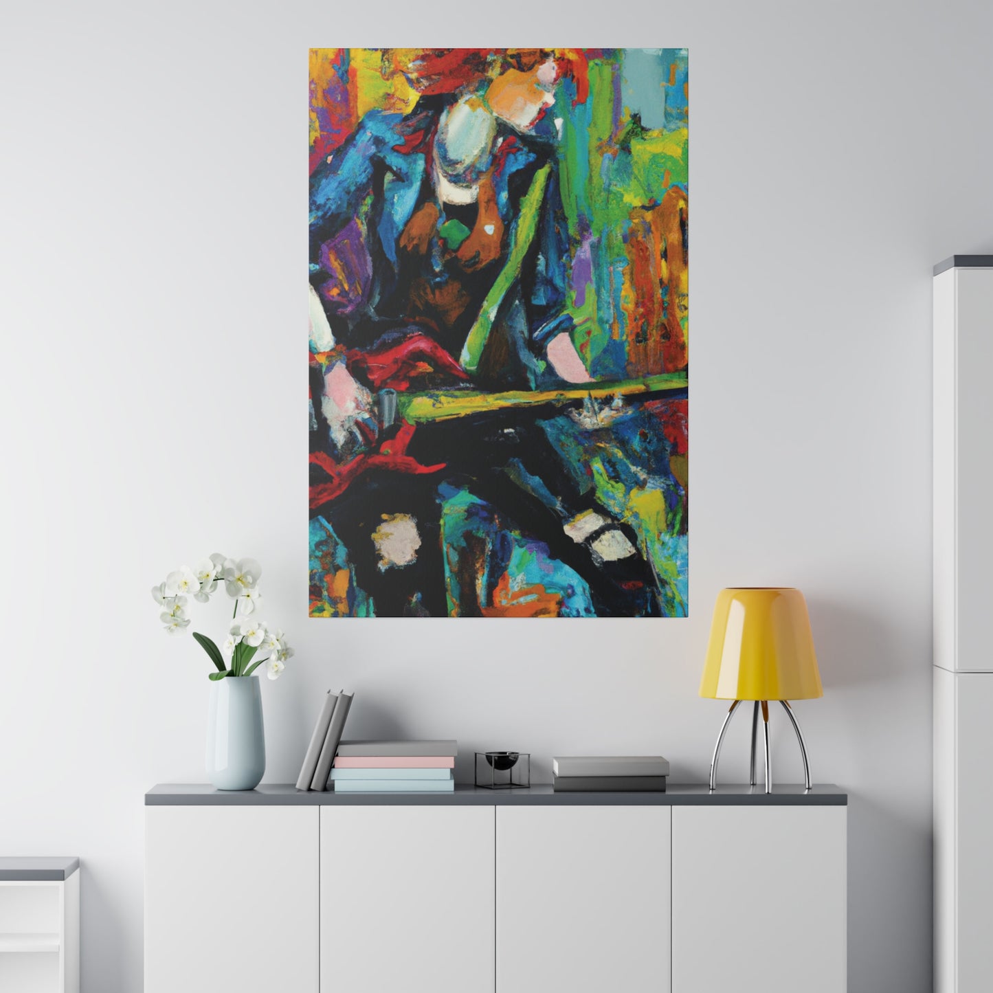 2285H - Rockstar Oil Painting Style Print | Poster | Home Decor | Wall Art | Music Art | Canvas