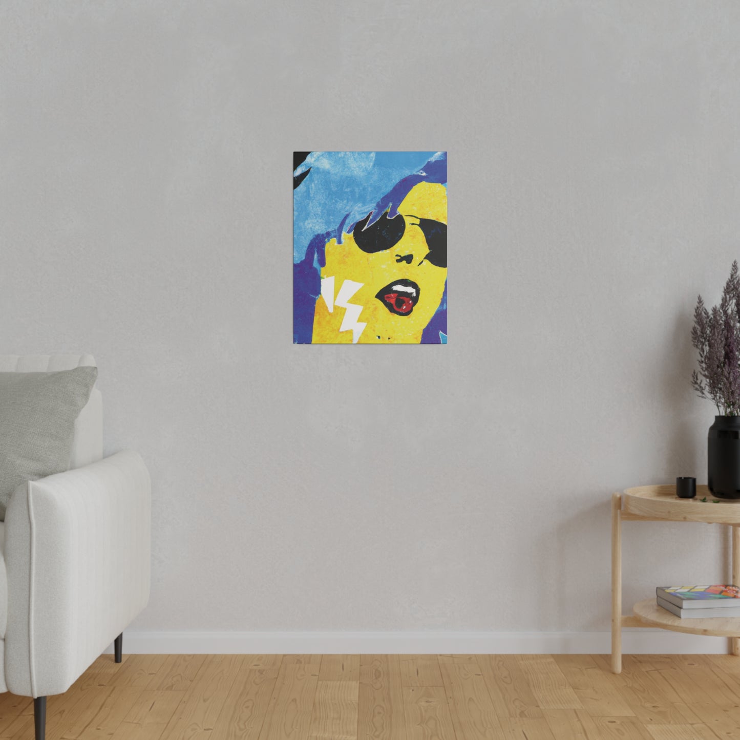 7517Q - Rockstar Painting Print | Face | Abstract | Poster | Home Decor | Wall Art | Music Art | Canvas