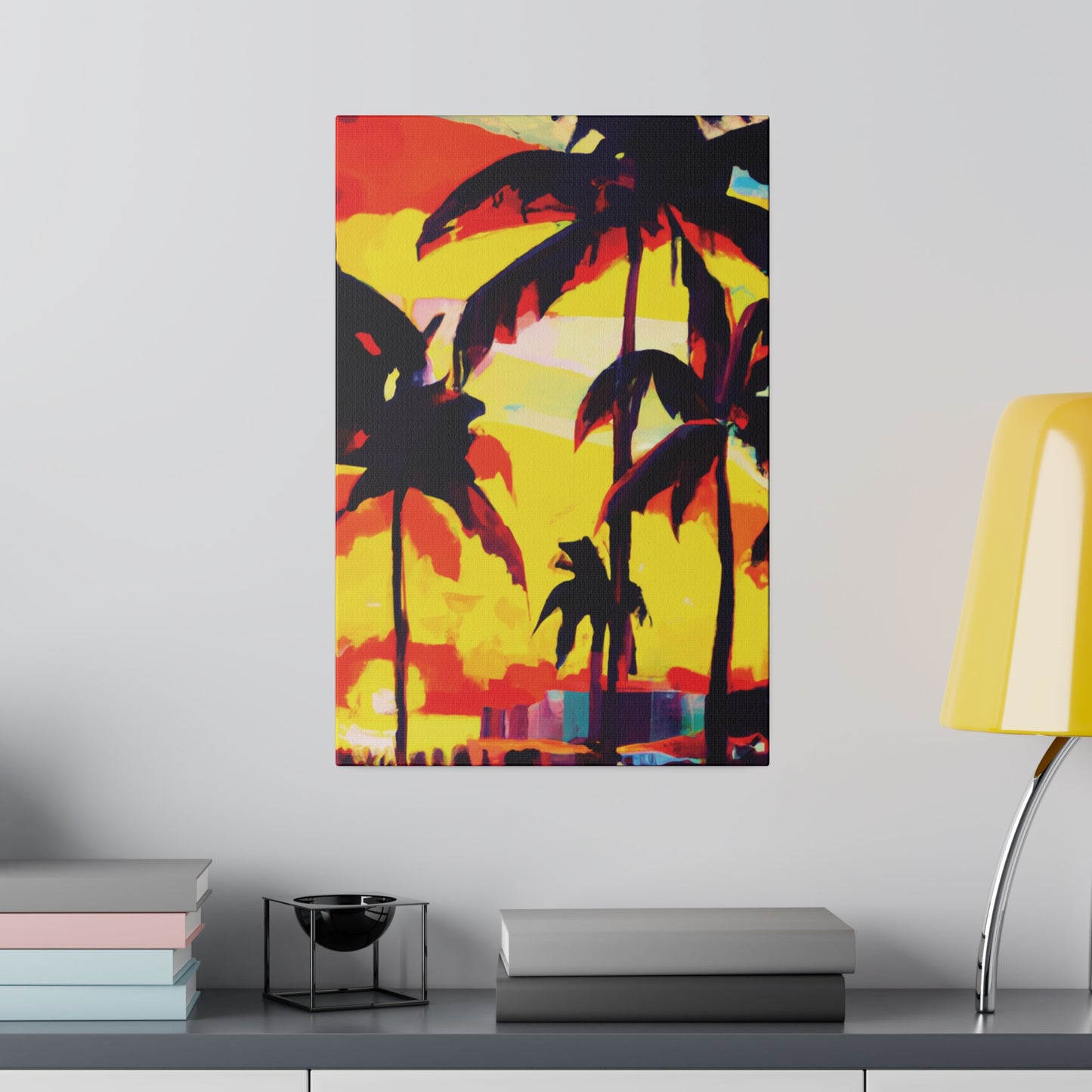 7643G - Miami Beach Sunset Painting Print | Miami | Beach | Sunset | Poster | Home Decor | Wall Art | Canvas