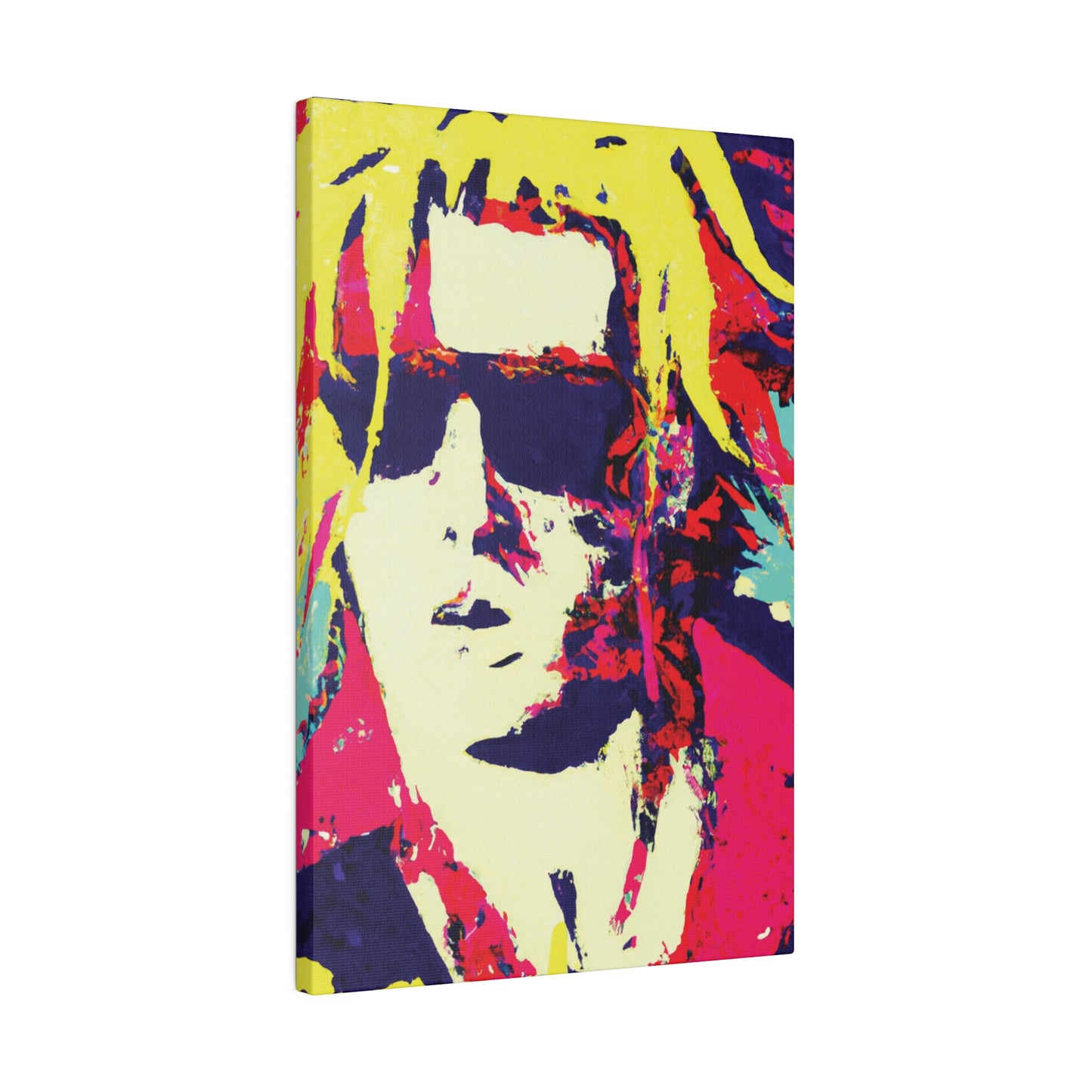 8674W - Rockstar Painting Print | Face | Abstract | Poster | Home Decor | Wall Art | Music Art | Canvas