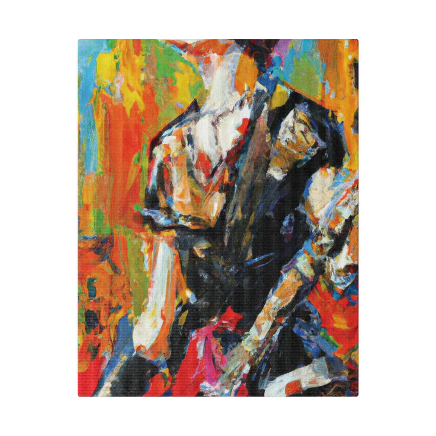 5867V - Rockstar Oil Painting Style Print | Poster | Home Decor | Wall Art | Music Art | Canvas