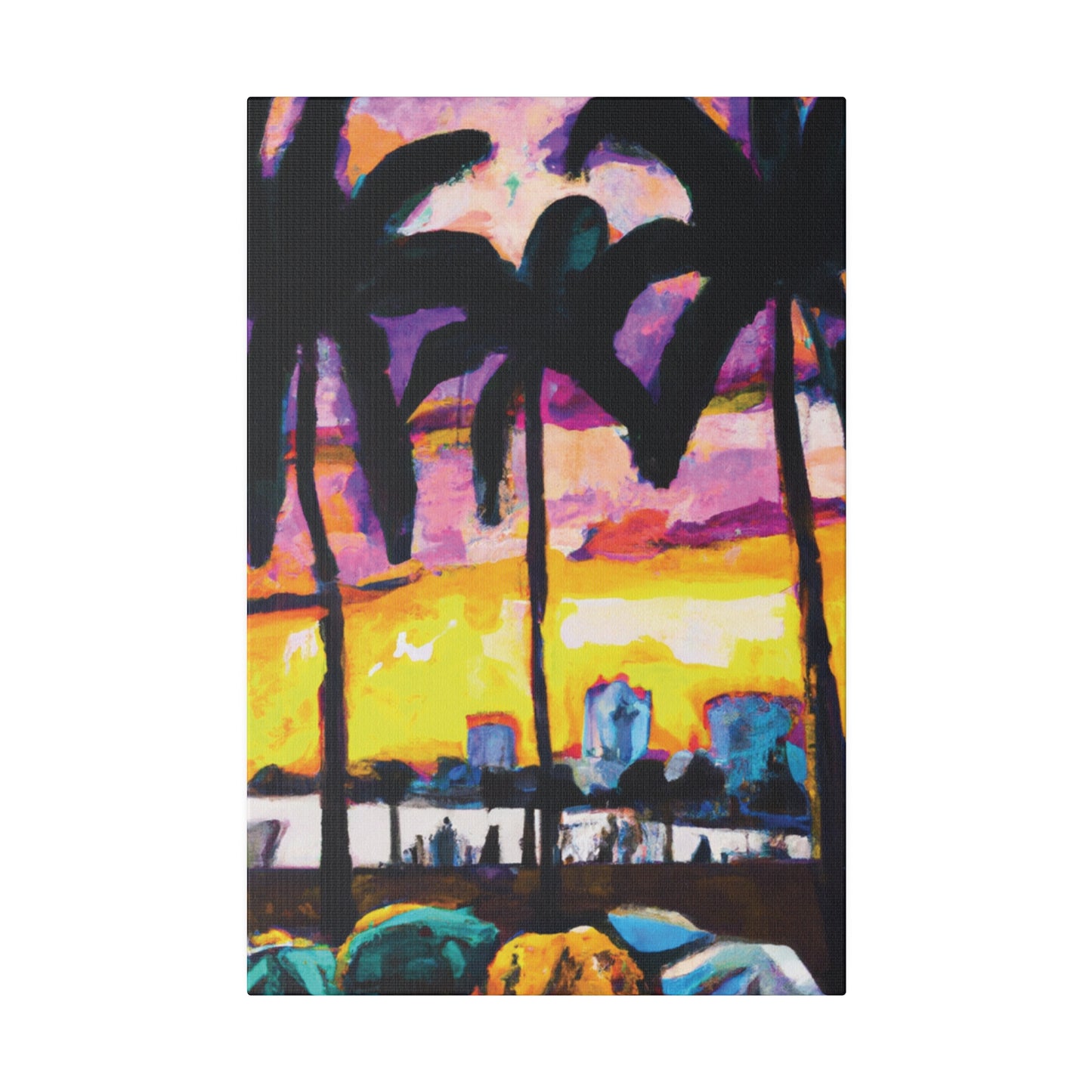 5162A - Miami Beach Sunset Painting Print | Miami | Beach | Sunset | Poster | Home Decor | Wall Art | Canvas