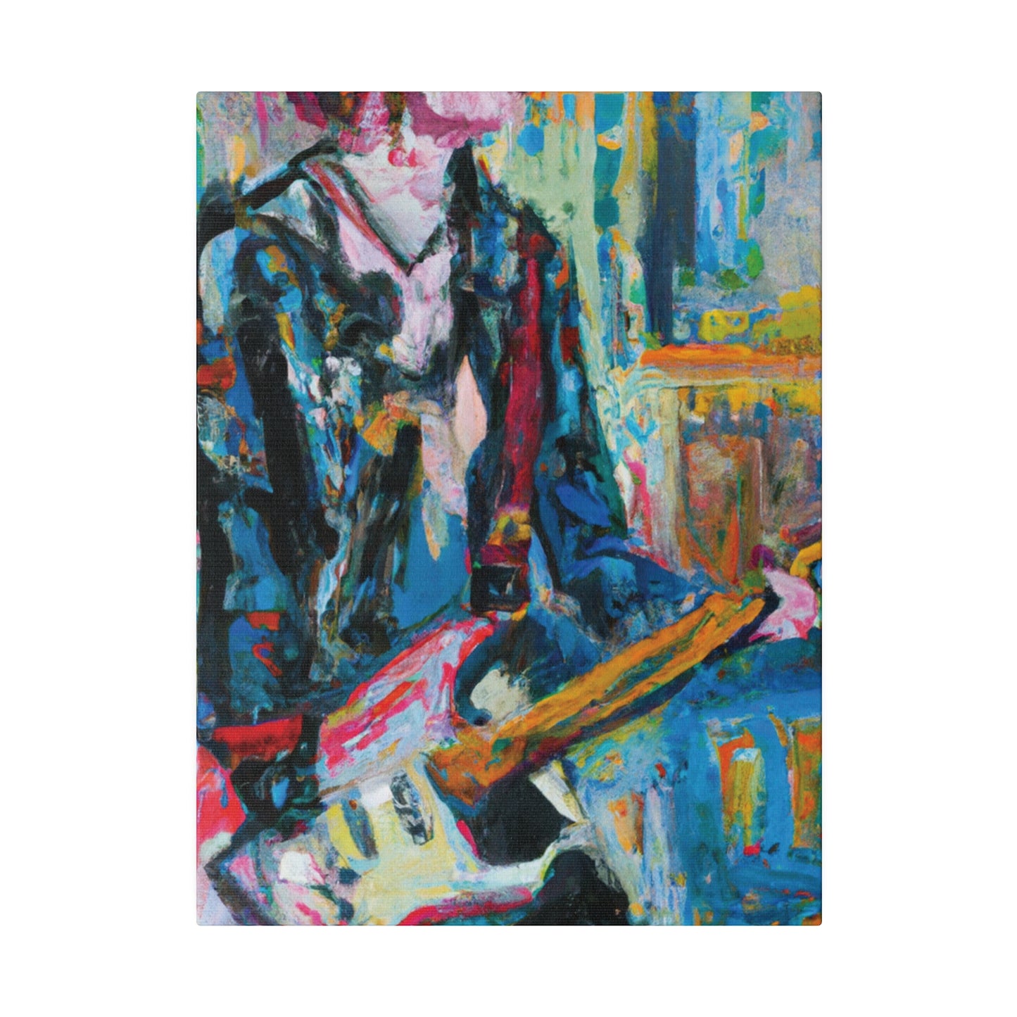 4712U - Rockstar Oil Painting Style Print | Poster | Home Decor | Wall Art | Music Art | Canvas