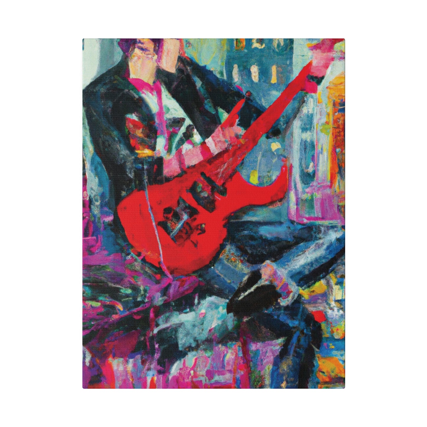 7878O - Rockstar Oil Painting Style Print | Poster | Home Decor | Wall Art | Music Art | Canvas