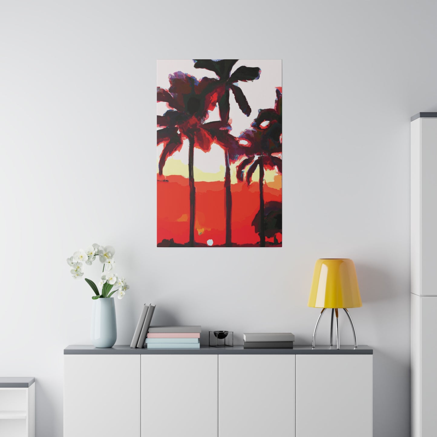 6831K - Miami Beach Sunset Painting Print | Miami | Beach | Sunset | Poster | Home Decor | Wall Art | Canvas