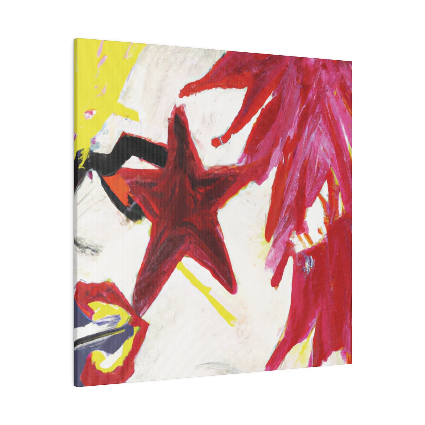 5967Z - Rockstar Painting Print | Face | Abstract | Poster | Home Decor | Wall Art | Music Art | Canvas