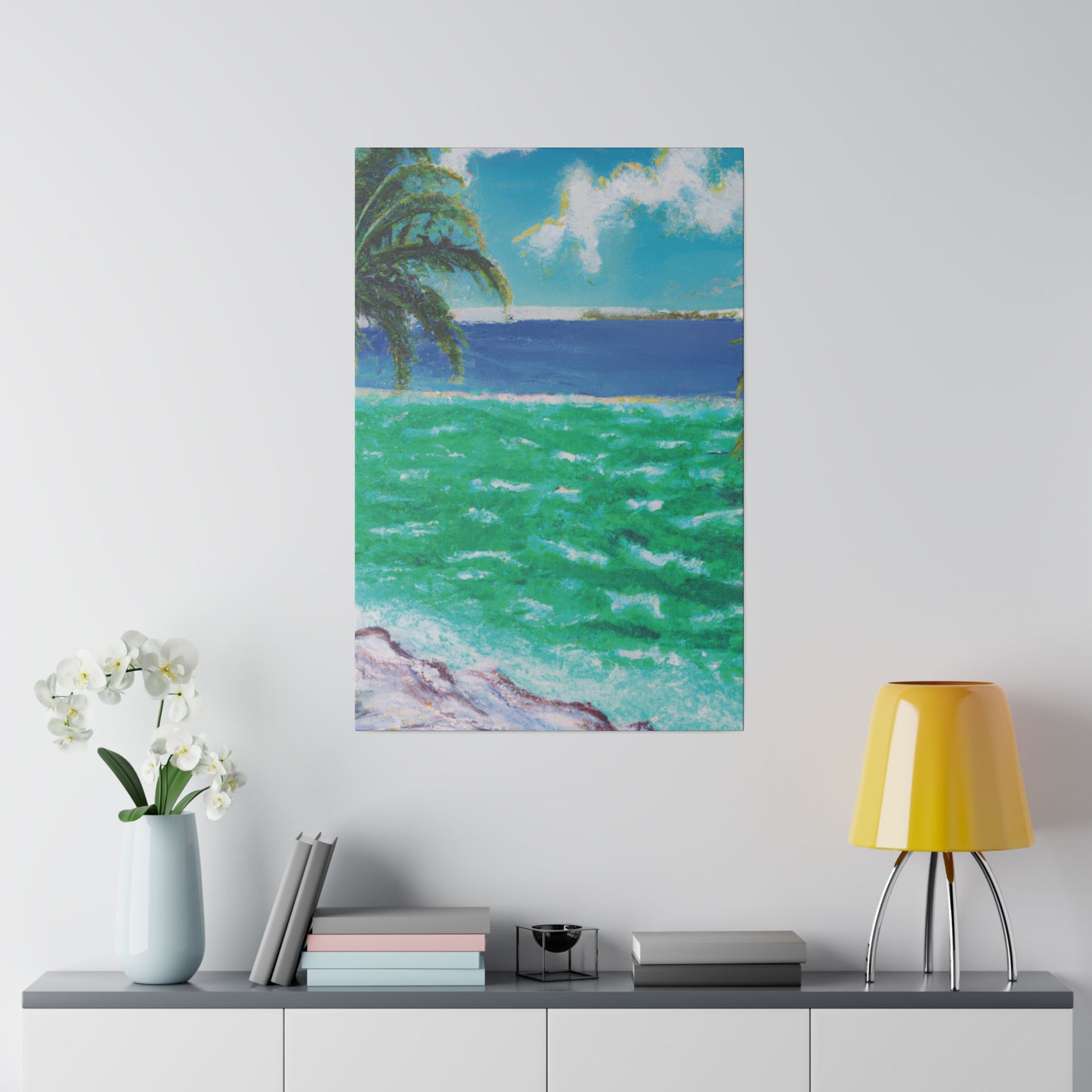 8274K - Bahamas Ocean Painting Print | Bahamas | Ocean | Beach | Poster | Home Decor | Wall Art | Canvas