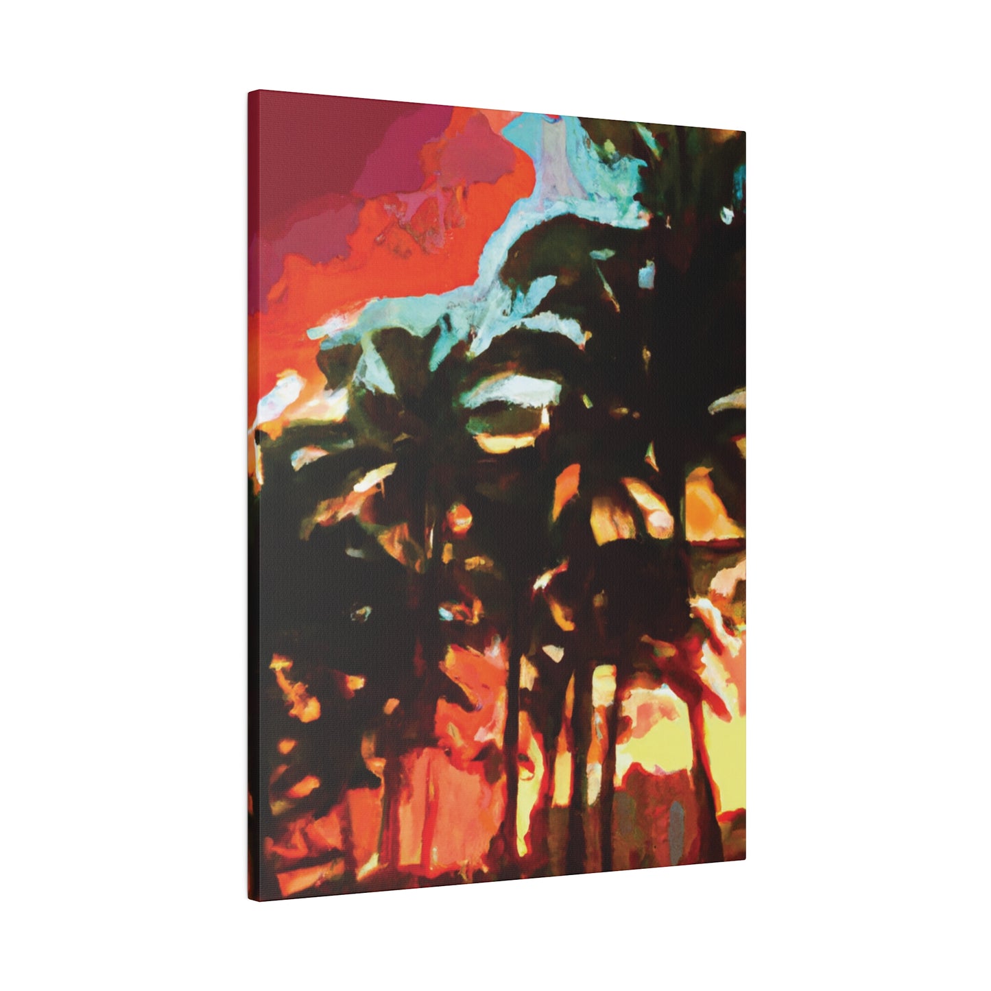 4052W - Miami Beach Sunset Painting Print | Miami | Beach | Sunset | Poster | Home Decor | Wall Art | Canvas