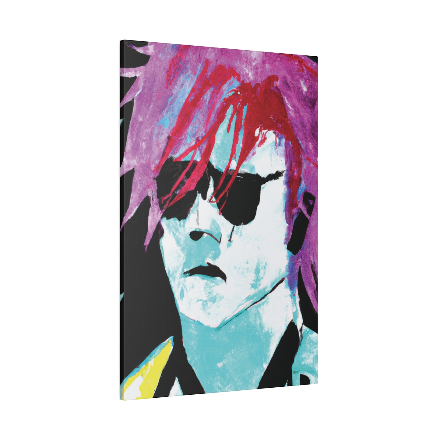 414V - Rockstar Painting Print | Face | Abstract | Poster | Home Decor | Wall Art | Music Art | Canvas