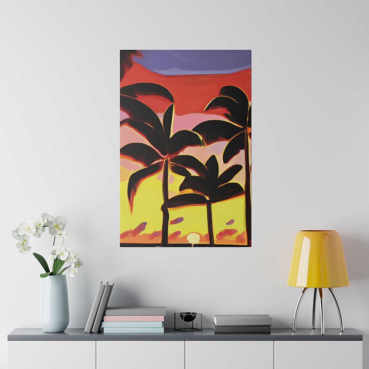 8456F - Miami Beach Sunset Painting Print | Miami | Beach | Sunset | Poster | Home Decor | Wall Art | Canvas