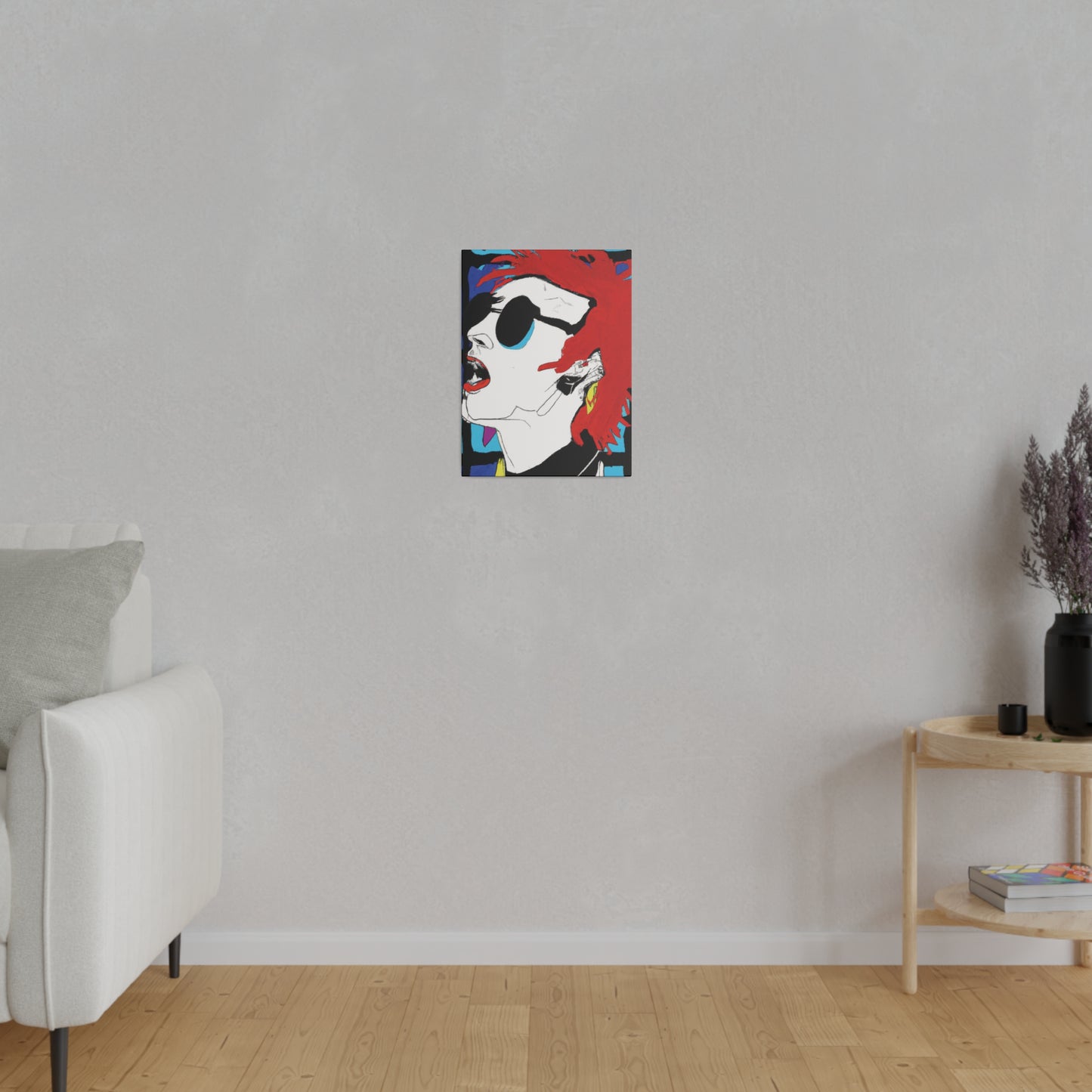 8537B - Rockstar Painting Print | Face | Abstract | Poster | Home Decor | Wall Art | Music Art | Canvas