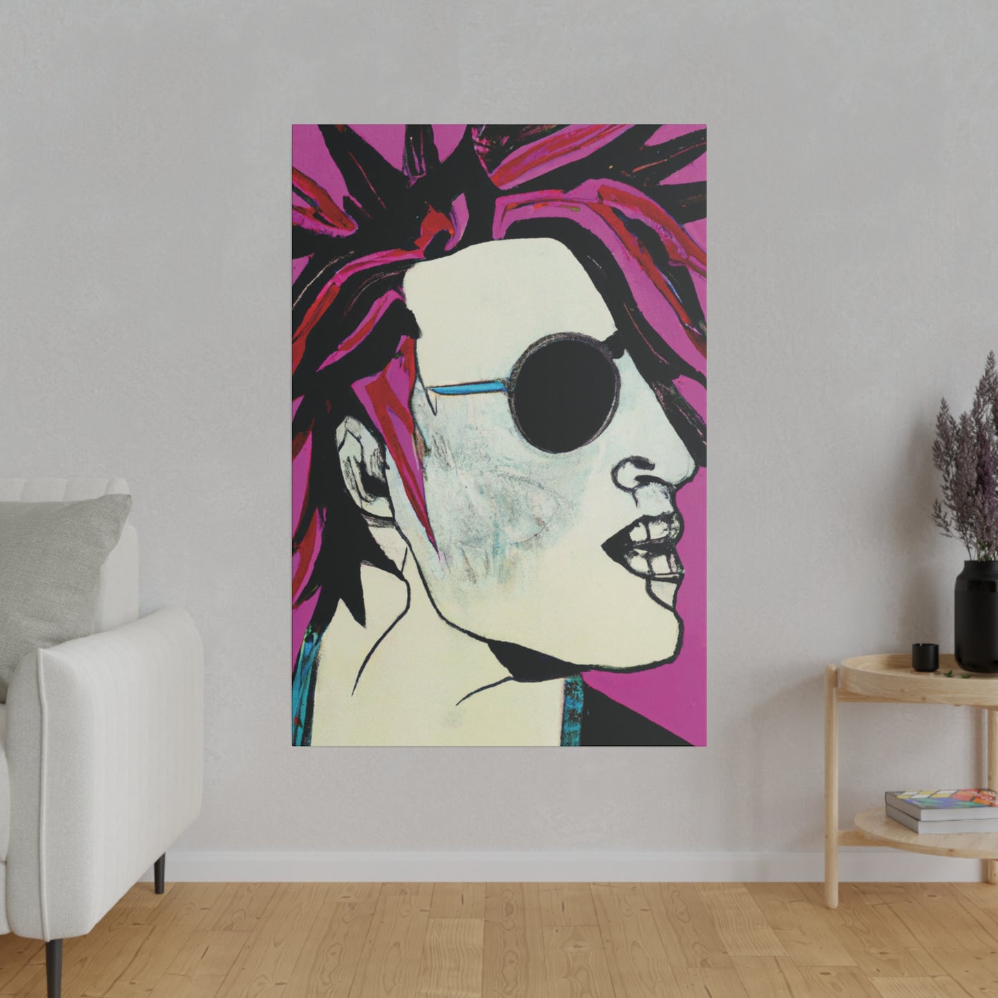 8159X - Rockstar Painting Print | Face | Abstract | Poster | Home Decor | Wall Art | Music Art | Canvas