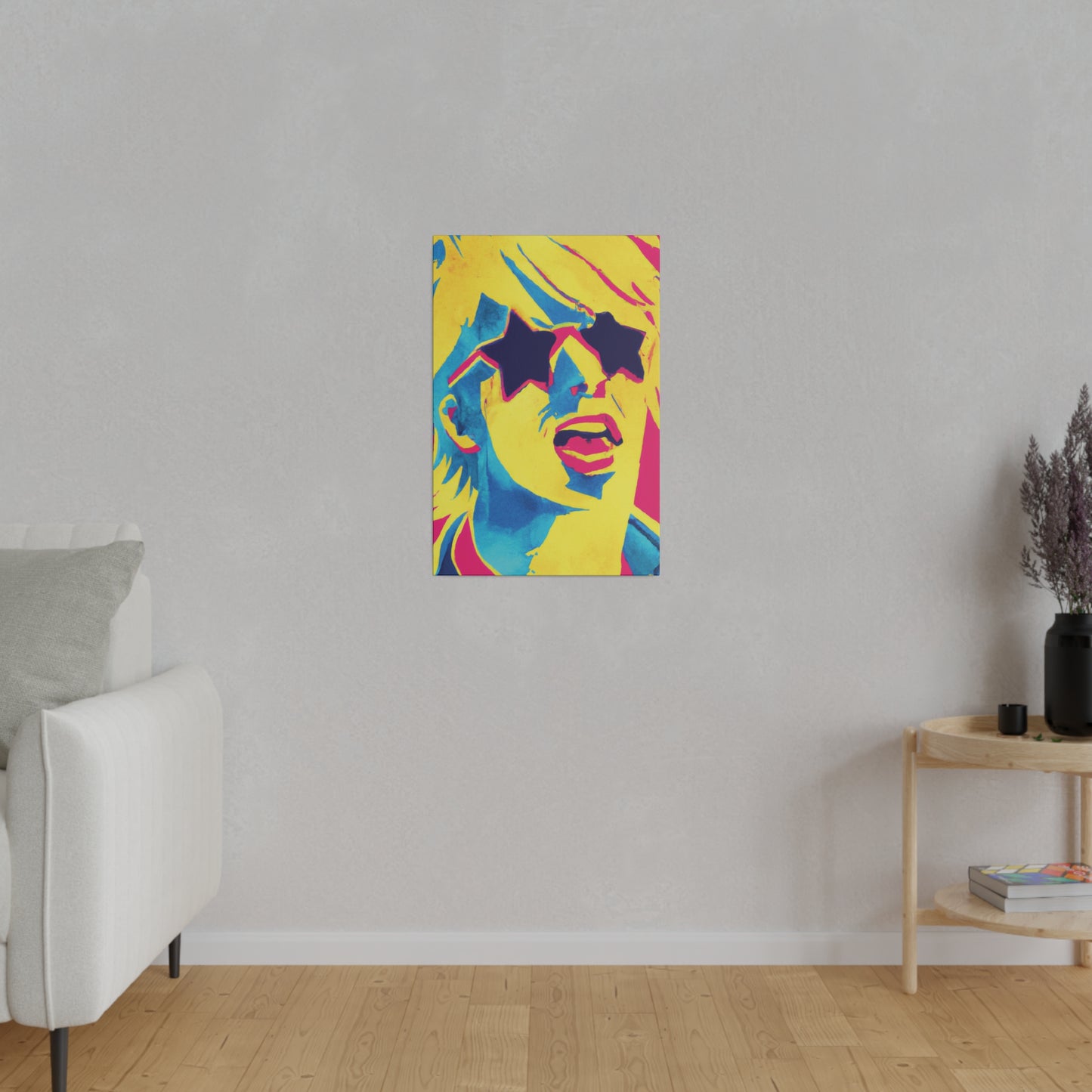 7392X - Rockstar Painting Print | Face | Abstract | Poster | Home Decor | Wall Art | Music Art | Canvas