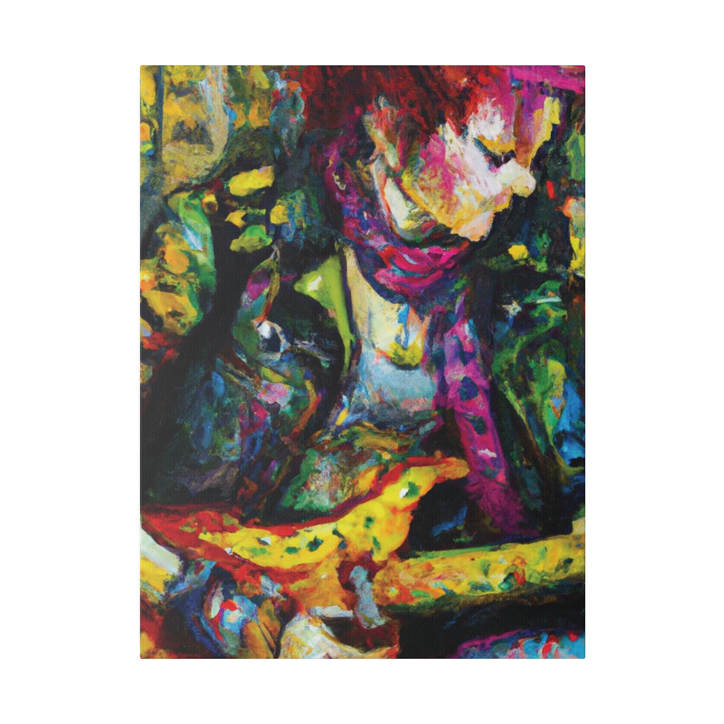 3668A - Rockstar Oil Painting Style Print | Poster | Home Decor | Wall Art | Music Art | Canvas
