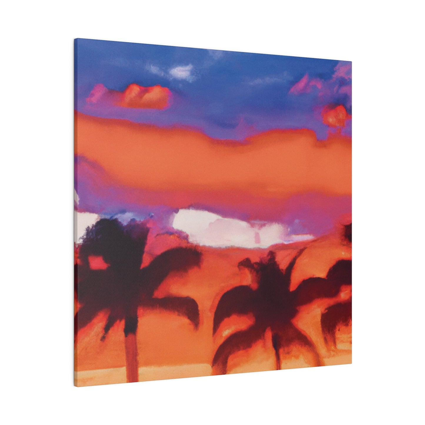 8546B - Miami Beach Sunset Painting Print | Miami | Beach | Sunset | Poster | Home Decor | Wall Art | Canvas