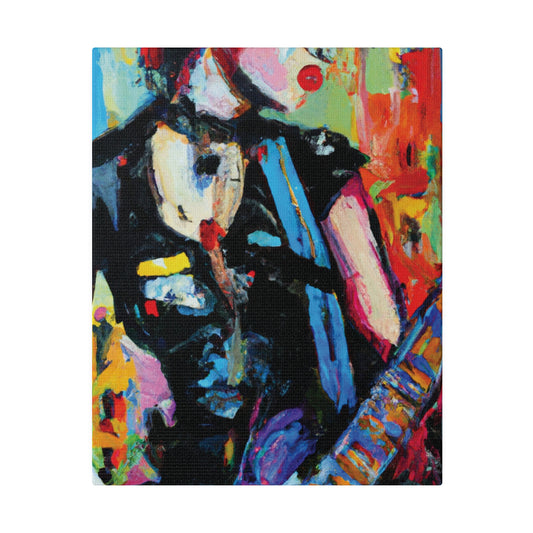 703H - Rockstar Oil Painting Style Print | Poster | Home Decor | Wall Art | Music Art | Canvas