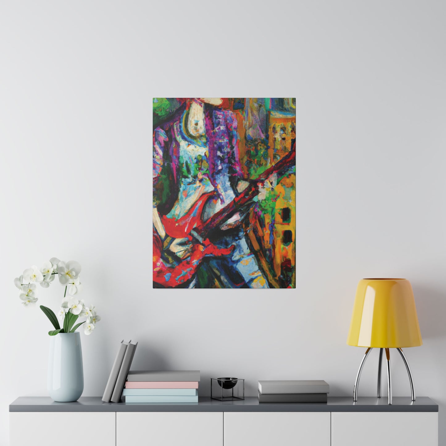 8263J - Rockstar Oil Painting Style Print | Poster | Home Decor | Wall Art | Music Art | Canvas