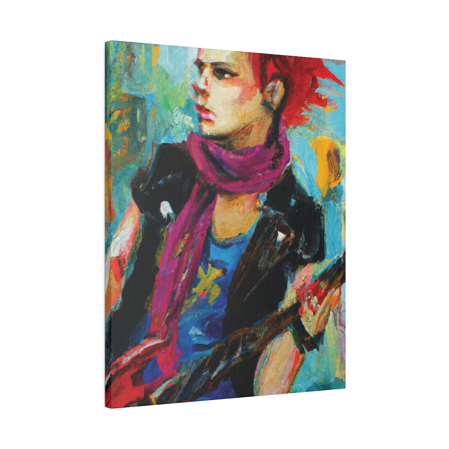 4638X - Rockstar Oil Painting Style Print | Poster | Home Decor | Wall Art | Music Art | Canvas