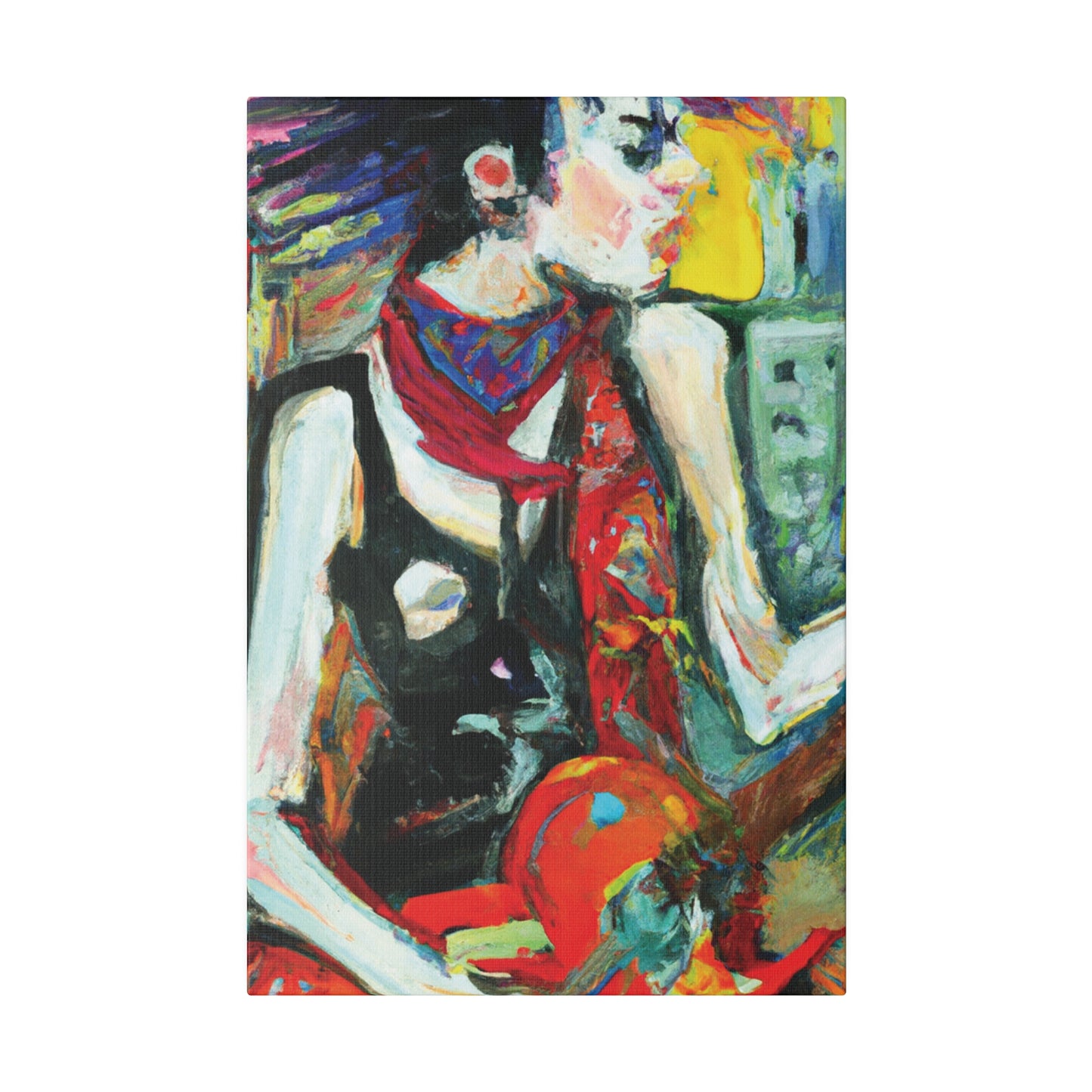 8733Q - Rockstar Oil Painting Style Print | Poster | Home Decor | Wall Art | Music Art | Canvas