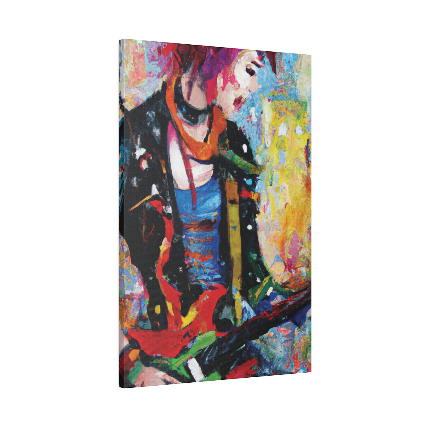 3151J - Rockstar Oil Painting Style Print | Poster | Home Decor | Wall Art | Music Art | Canvas