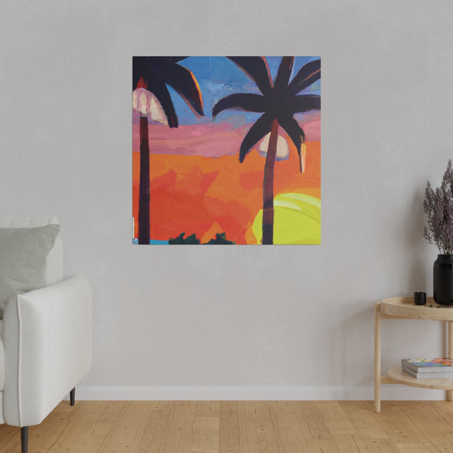 7368X - Miami Beach Sunset Painting Print | Miami | Beach | Sunset | Poster | Home Decor | Wall Art | Canvas