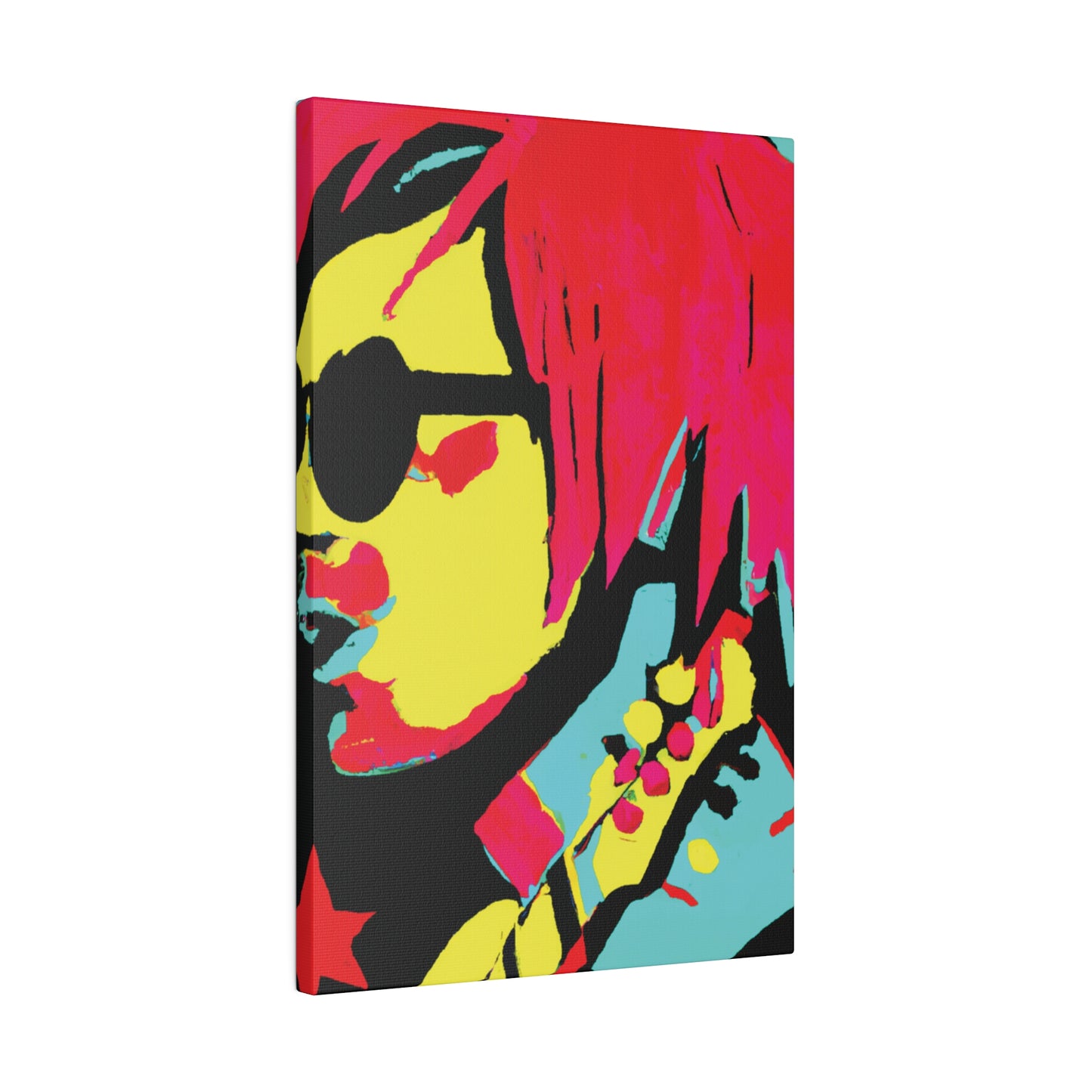 8972Y - Rockstar Painting Print | Face | Abstract | Poster | Home Decor | Wall Art | Music Art | Canvas