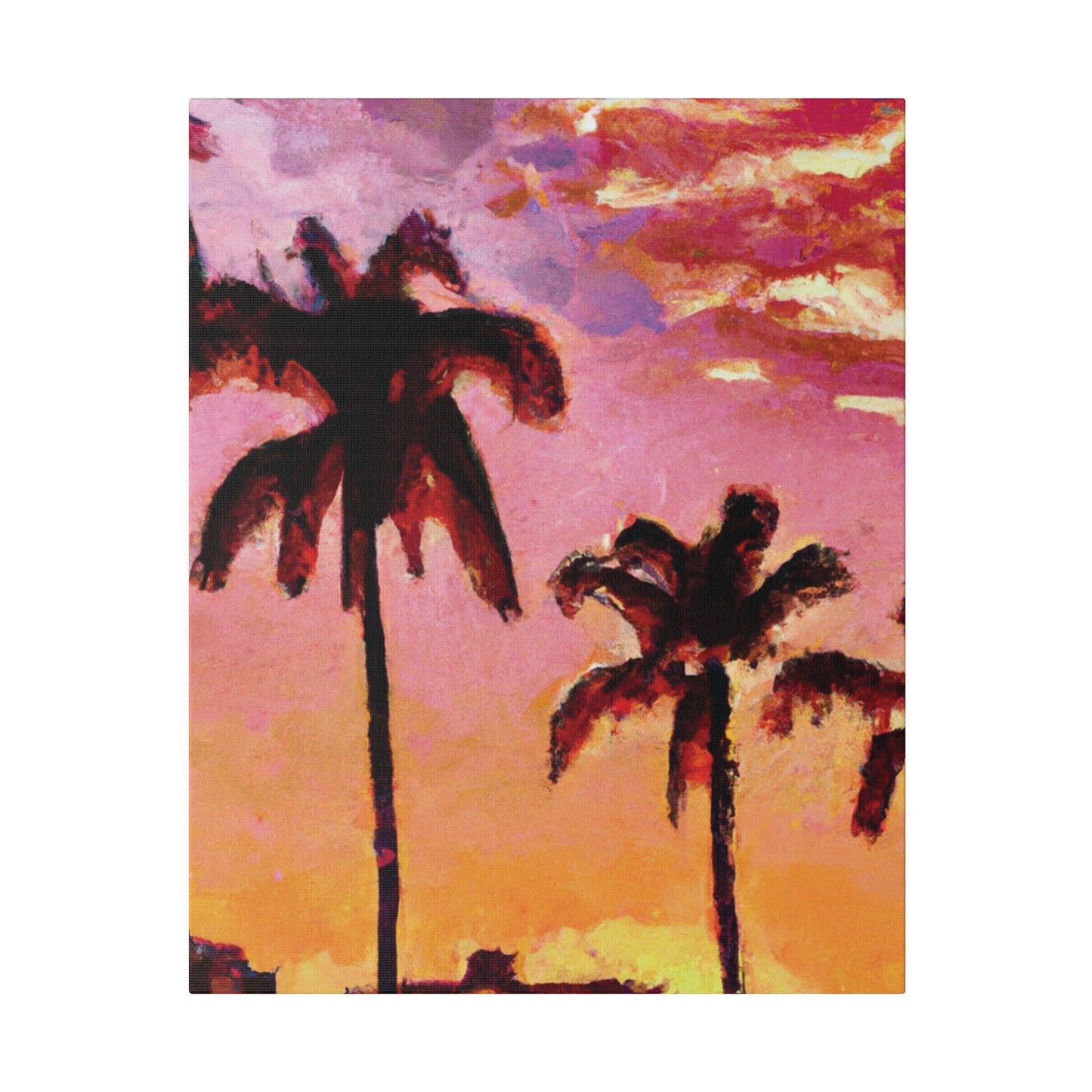 7485A - Miami Beach Sunset Painting Print | Miami | Beach | Sunset | Poster | Home Decor | Wall Art | Canvas