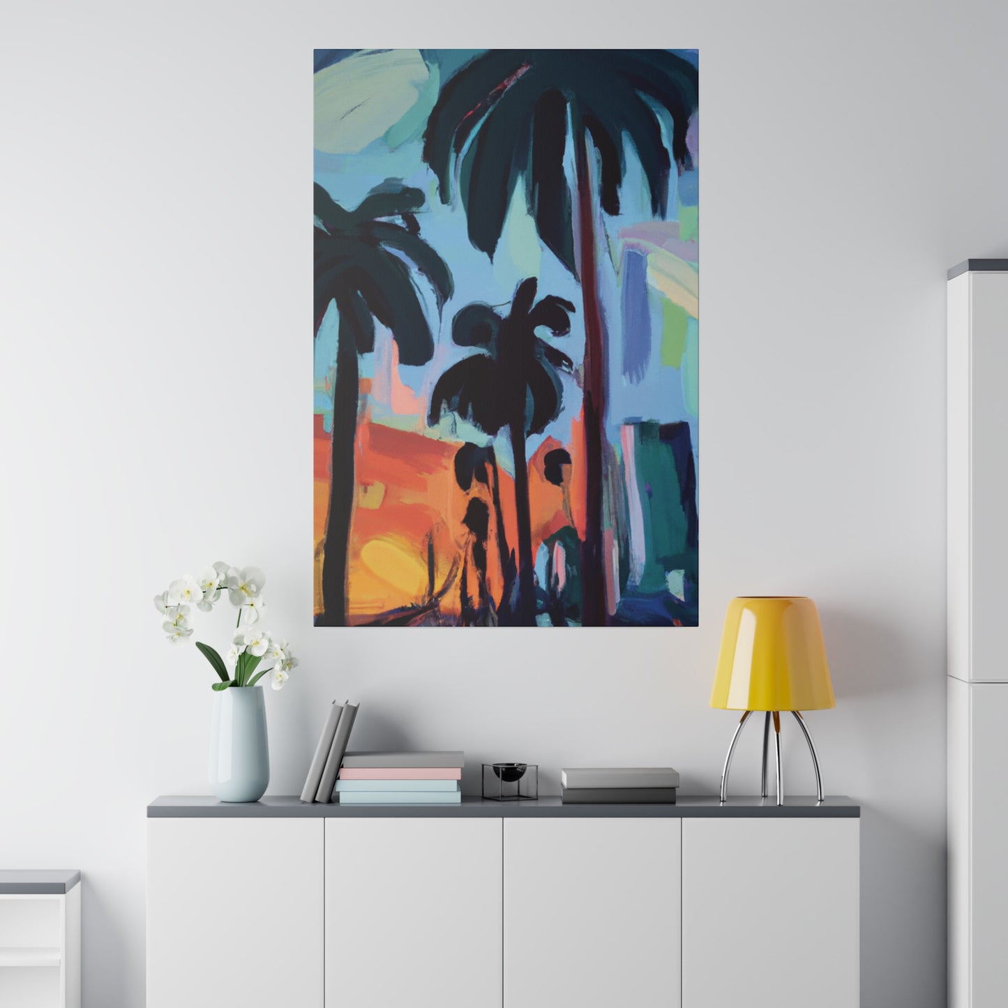 3524Z - Miami Beach Sunset Painting Print | Miami | Beach | Sunset | Poster | Home Decor | Wall Art | Canvas