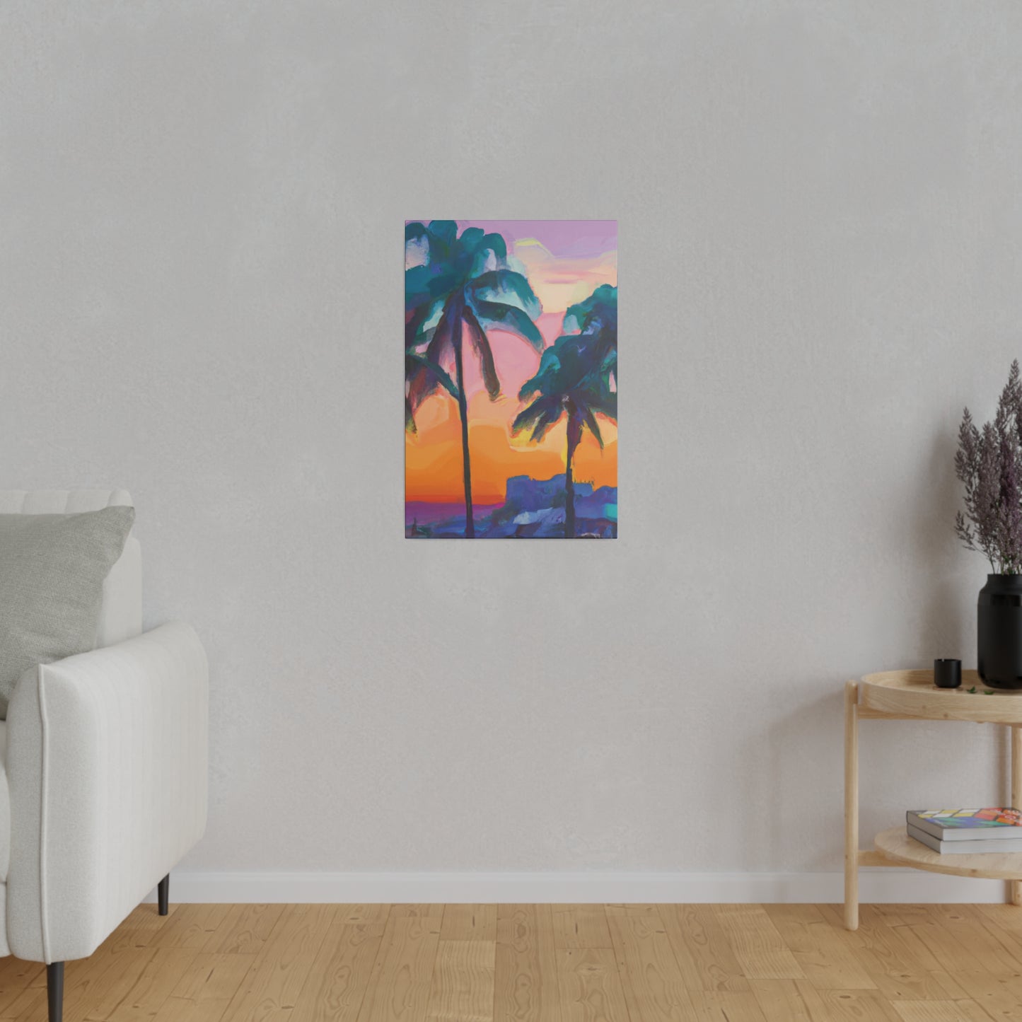 6494M - Miami Beach Sunset Painting Print | Miami | Beach | Sunset | Poster | Home Decor | Wall Art | Canvas