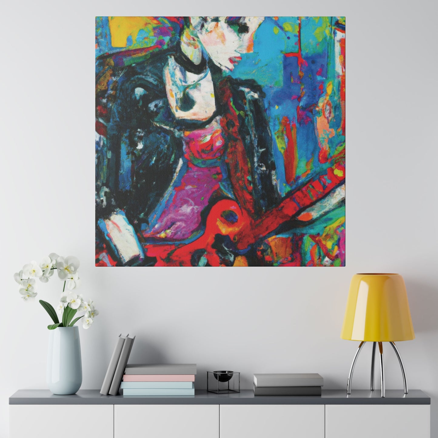 9051F - Rockstar Oil Painting Style Print | Poster | Home Decor | Wall Art | Music Art | Canvas