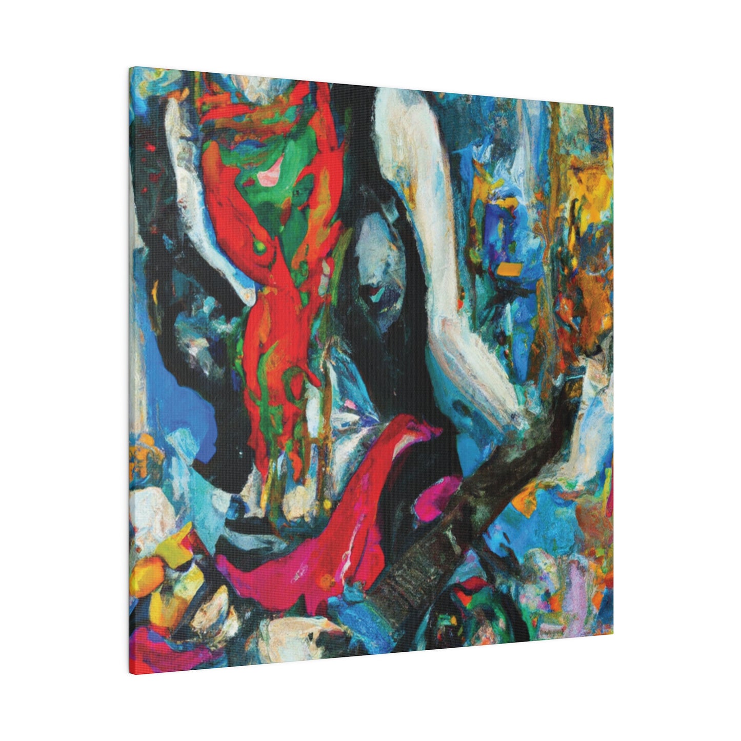 8722E - Rockstar Oil Painting Style Print | Poster | Home Decor | Wall Art | Music Art | Canvas